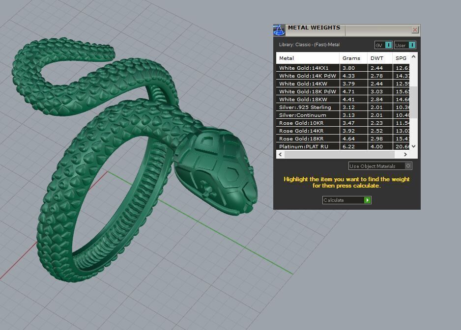 Snake ring 3D print model_9