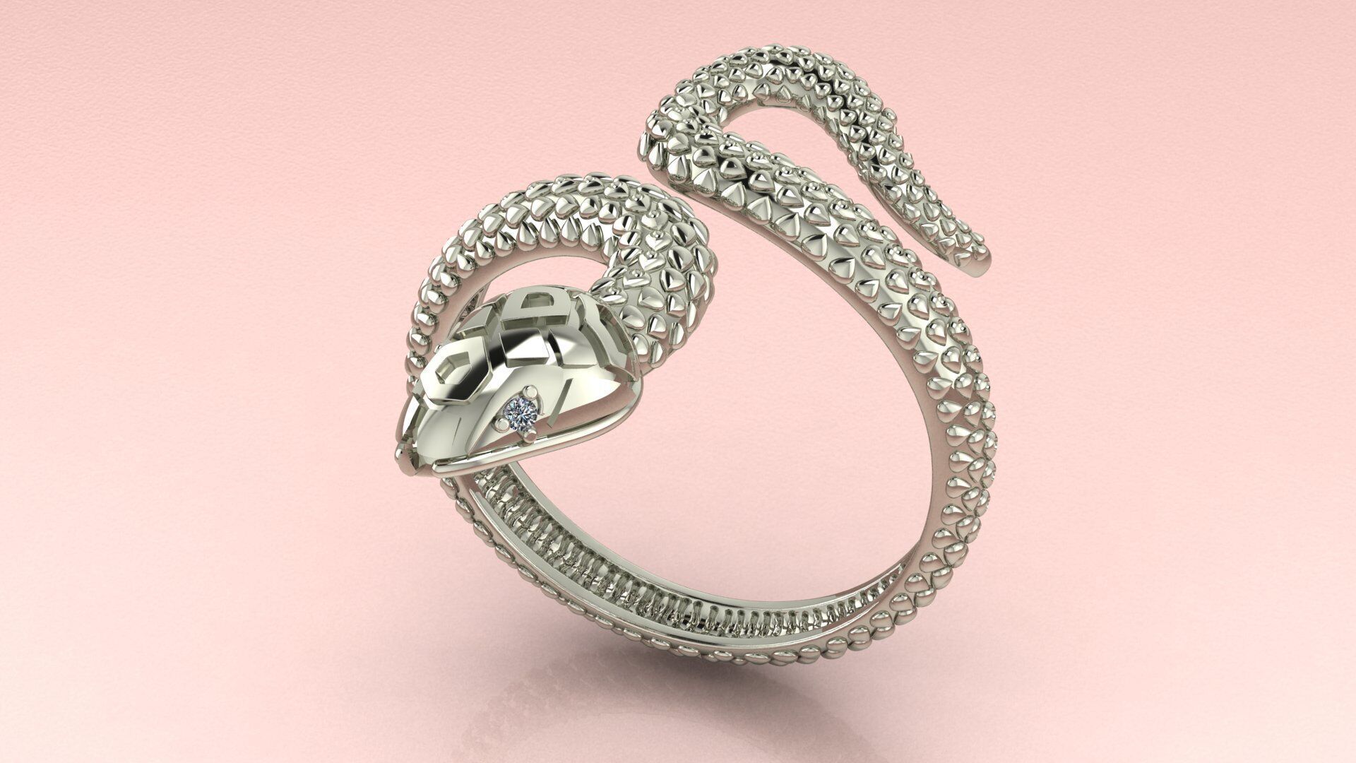  Snake ring 3D print model_6