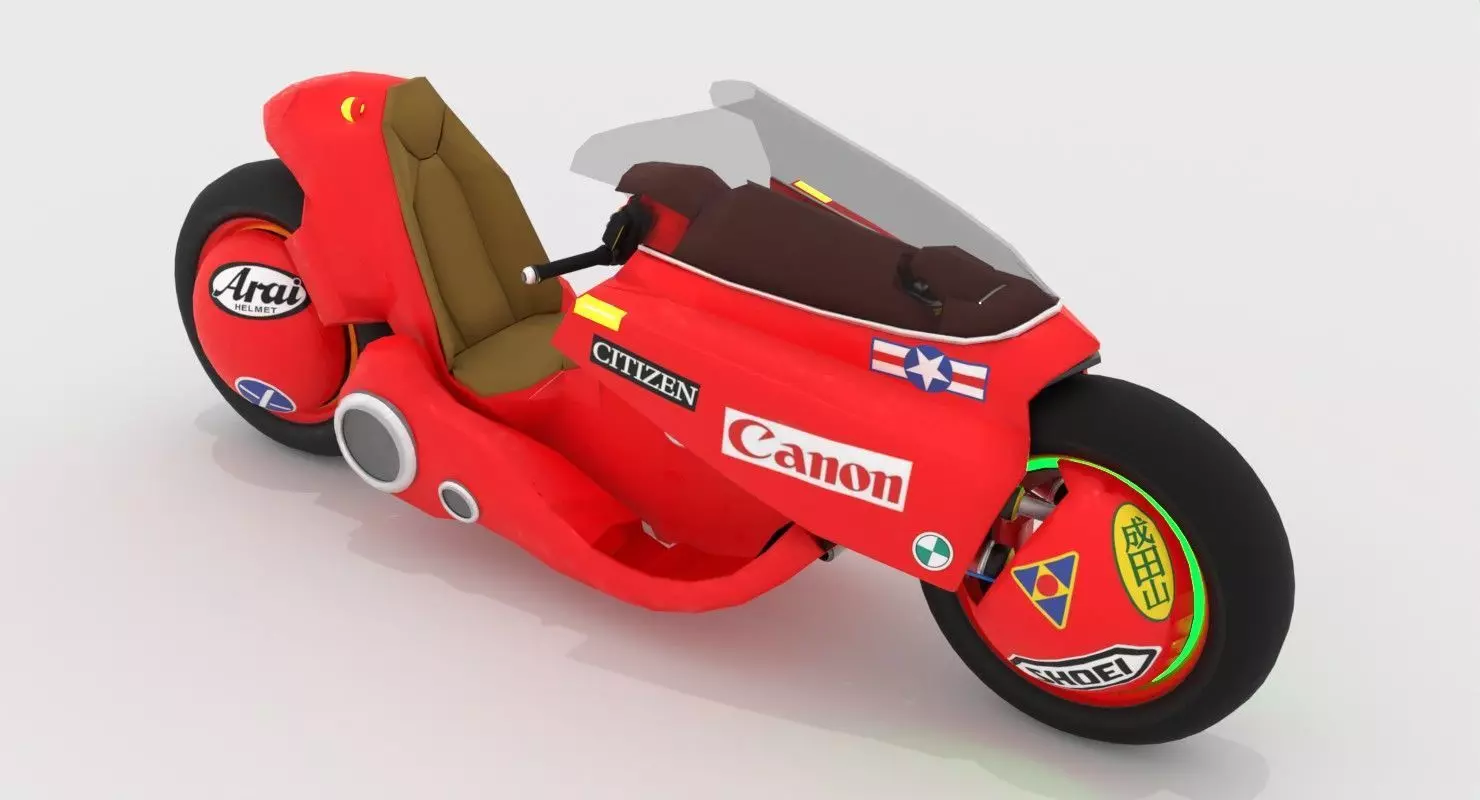 Kaneda Bike Low-poly 3D model_0