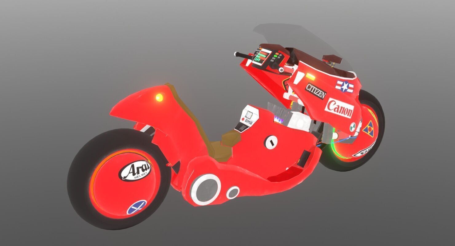 Kaneda Bike Low-poly 3D model_10