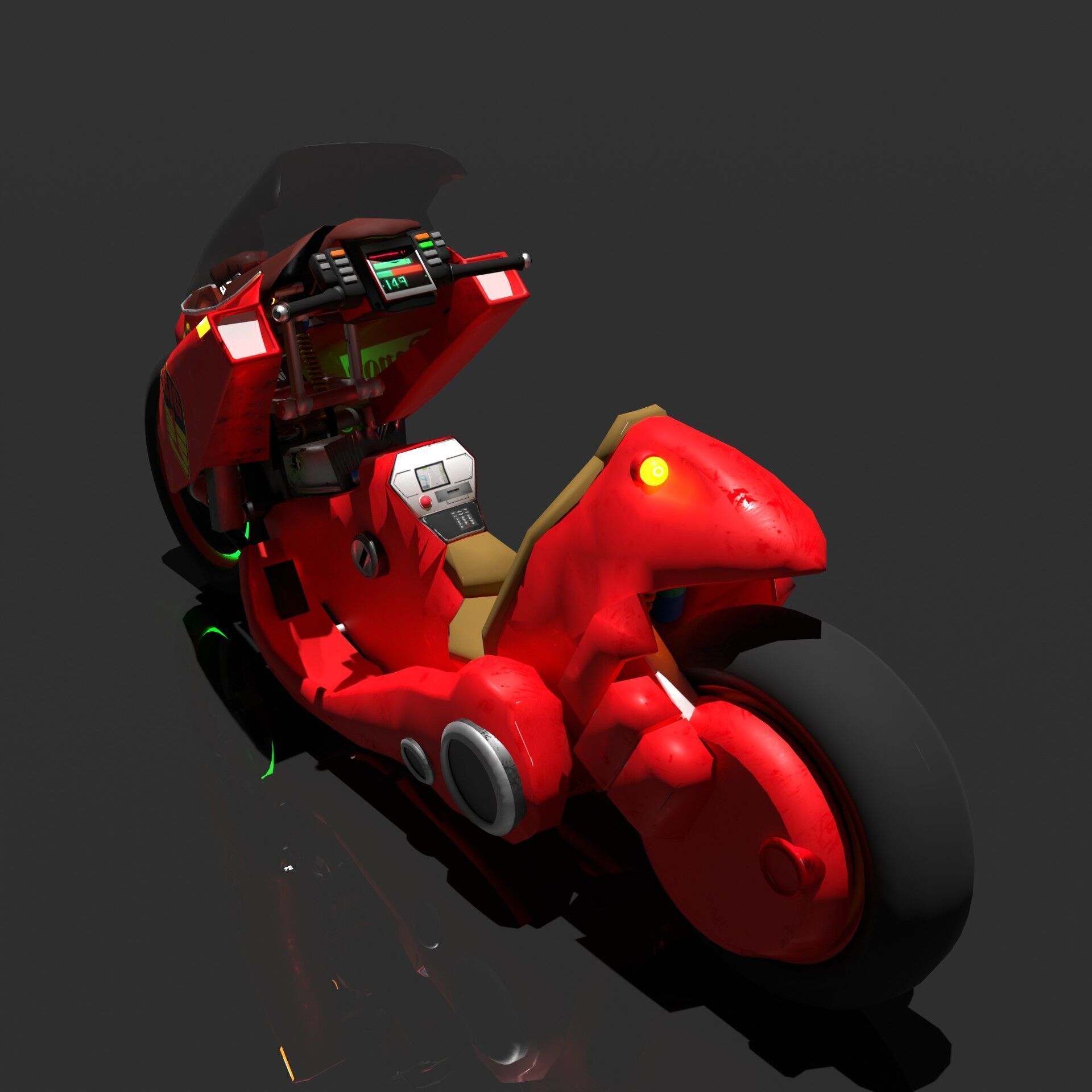 Kaneda Bike Low-poly 3D model_12