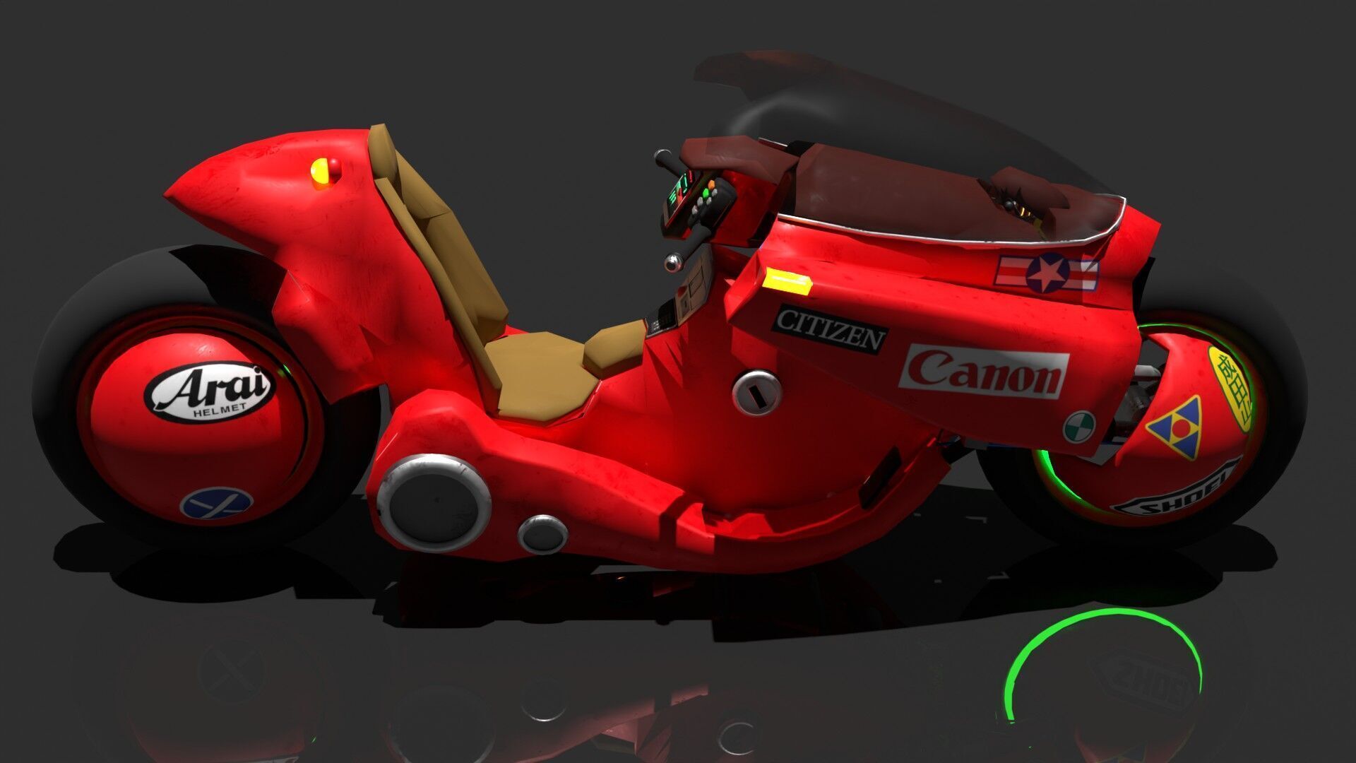 Kaneda Bike Low-poly 3D model_11
