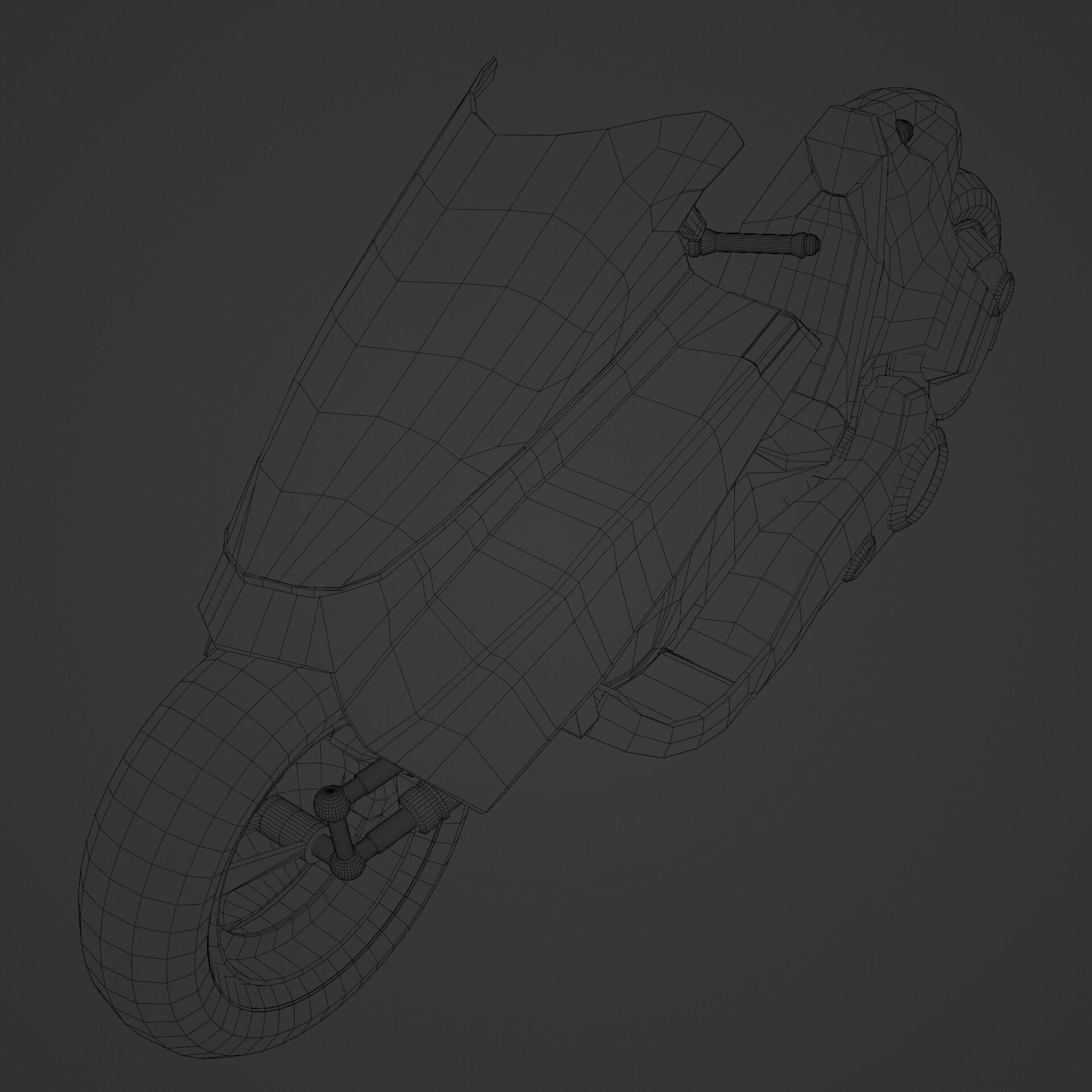 Kaneda Bike Low-poly 3D model_19
