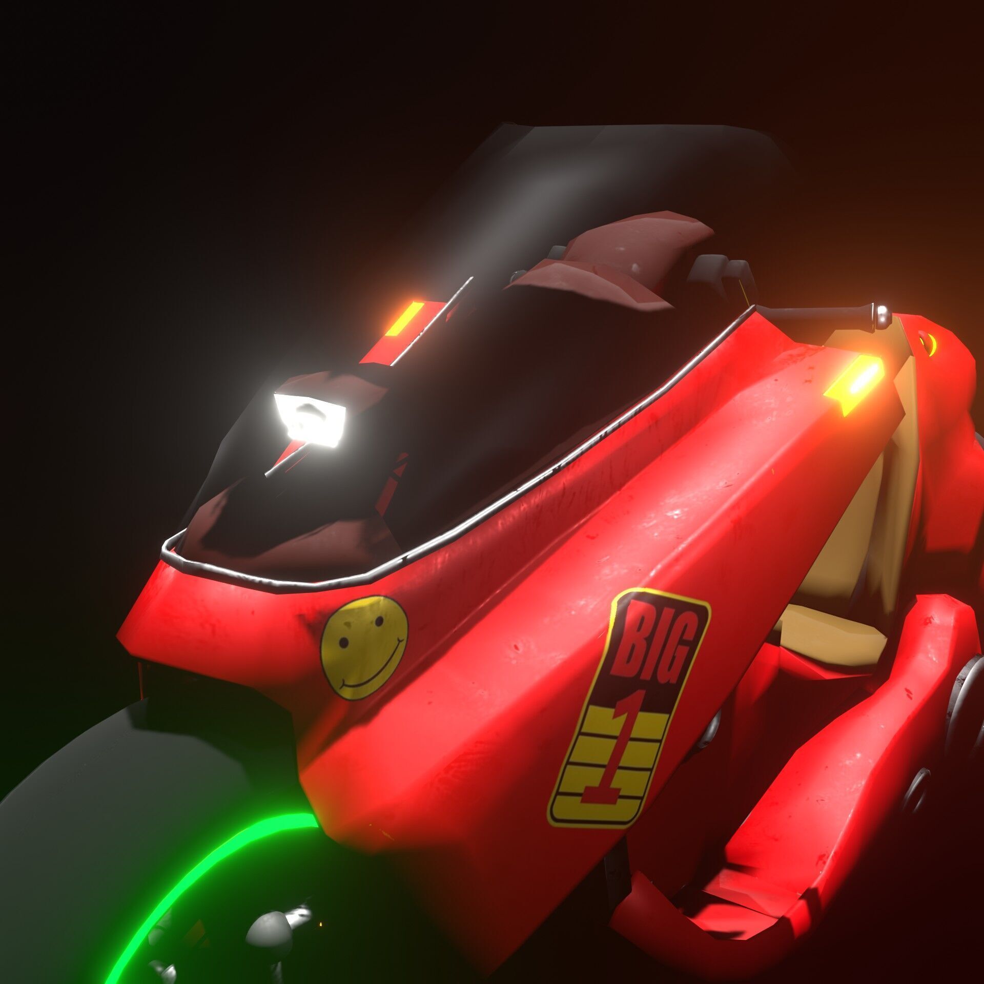 Kaneda Bike Low-poly 3D model_13