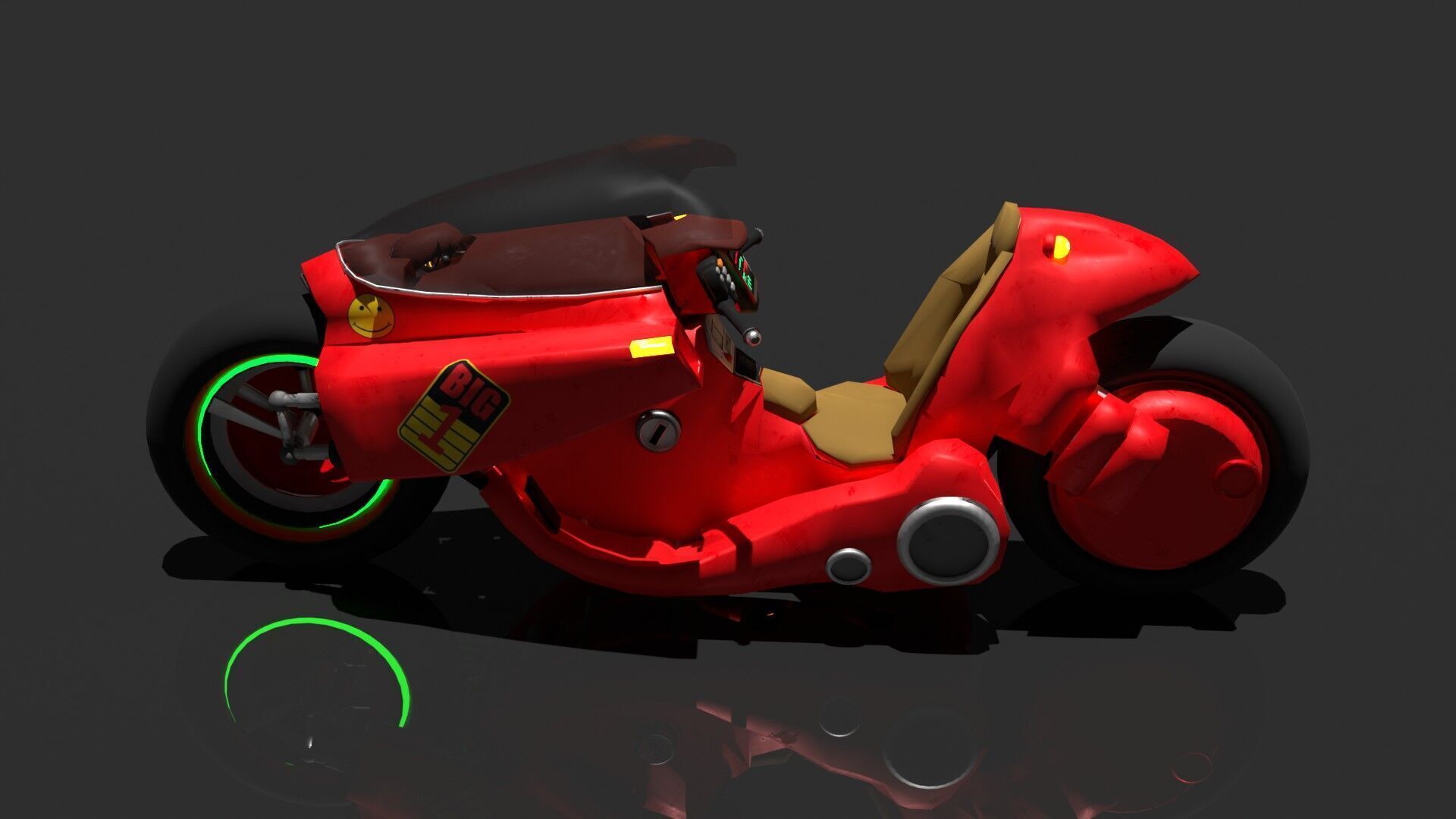 Kaneda Bike Low-poly 3D model_3