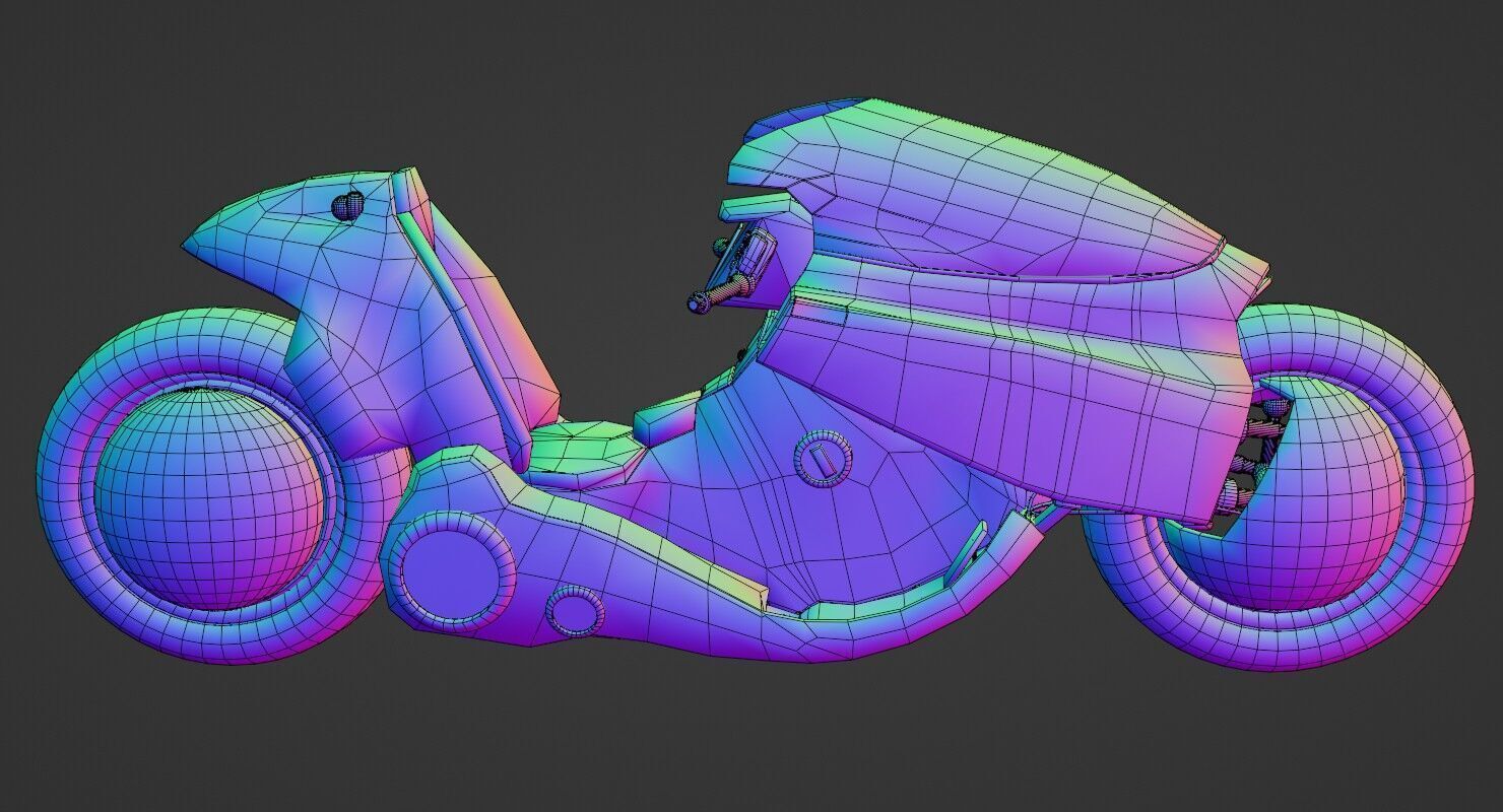 Kaneda Bike Low-poly 3D model_17