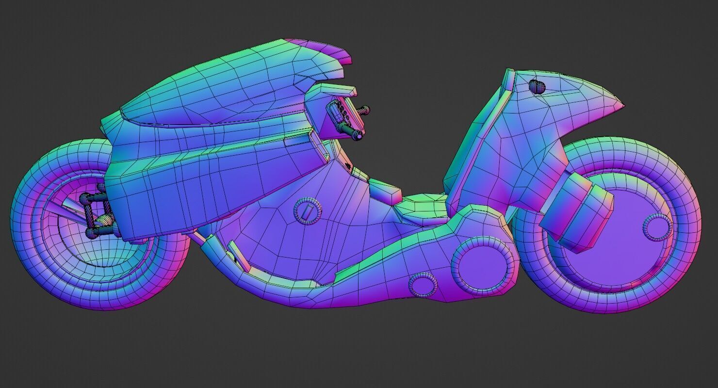 Kaneda Bike Low-poly 3D model_16