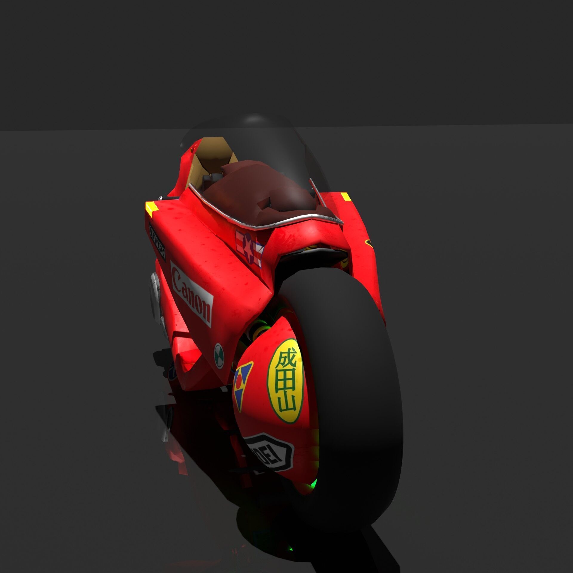 Kaneda Bike Low-poly 3D model_4