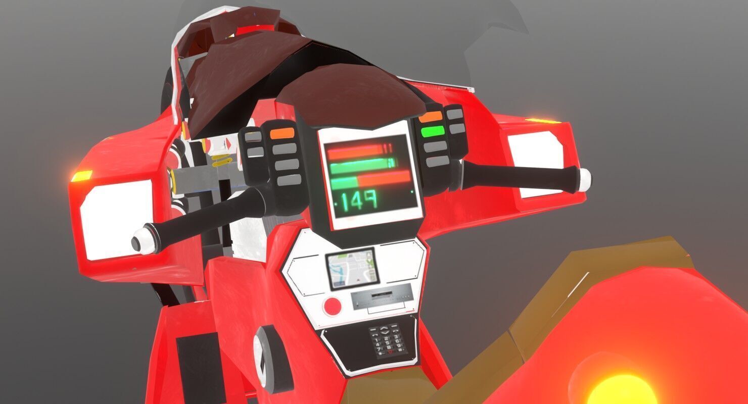 Kaneda Bike Low-poly 3D model_9