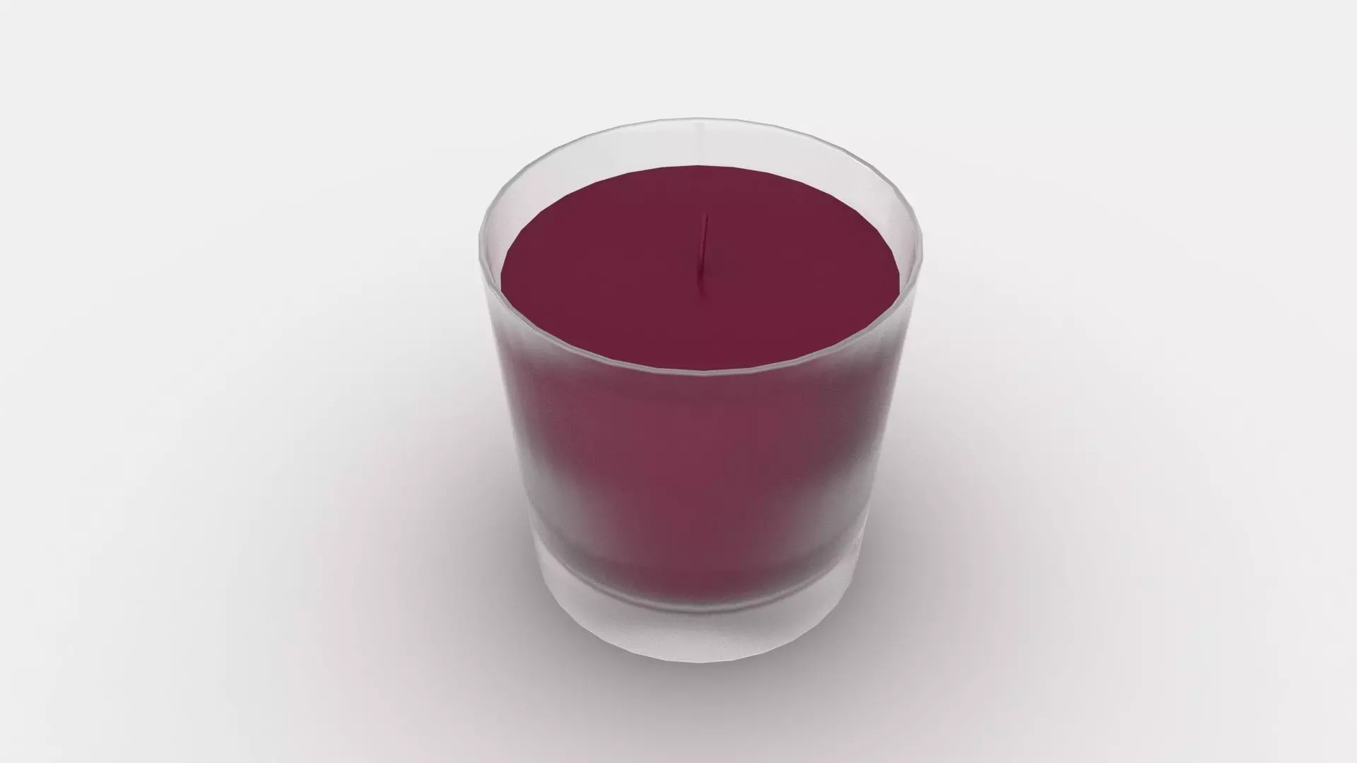 Candle on glass Free low-poly 3D model