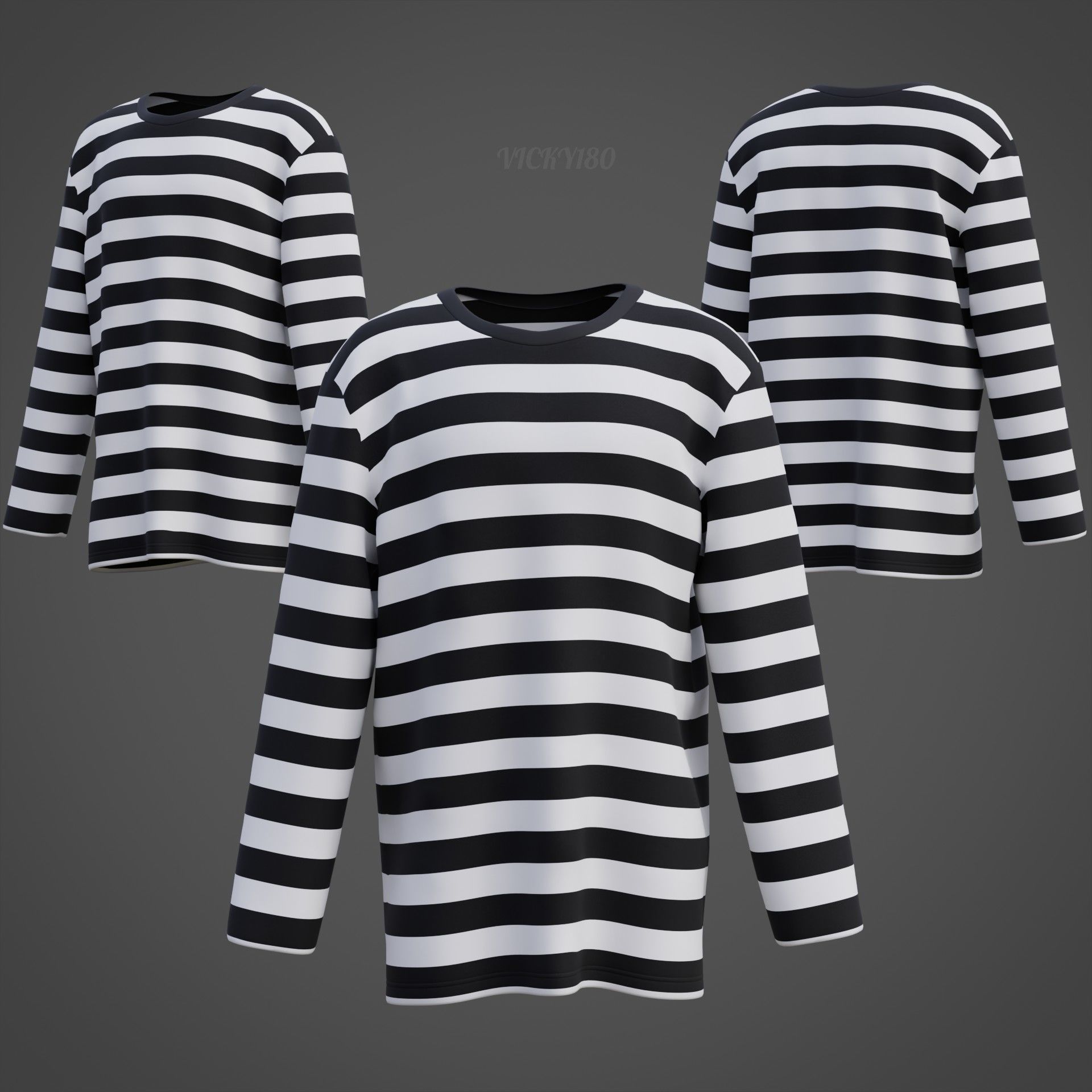 Unisex Striped Shirt Collection Harajuku T-shirt Goth Sweatshirt _25