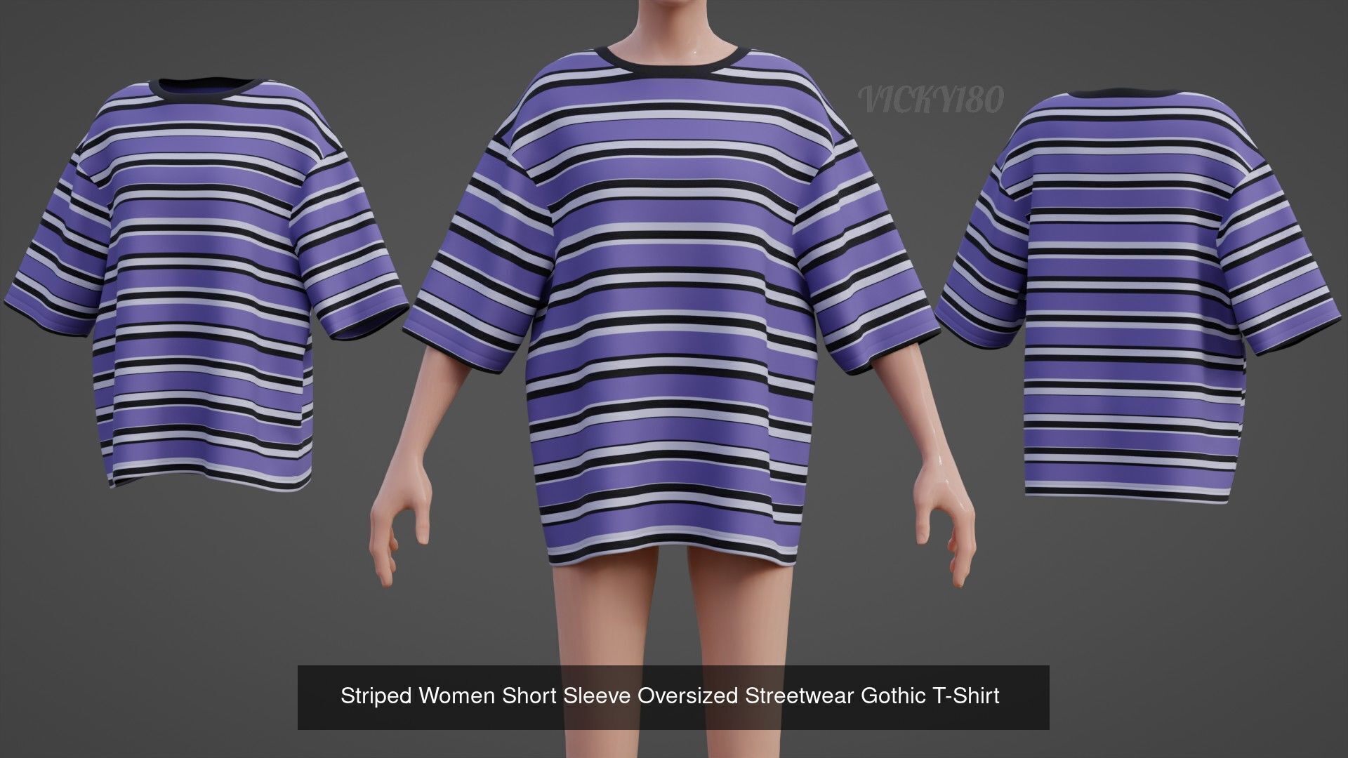 Unisex Striped Shirt Collection Harajuku T-shirt Goth Sweatshirt _35