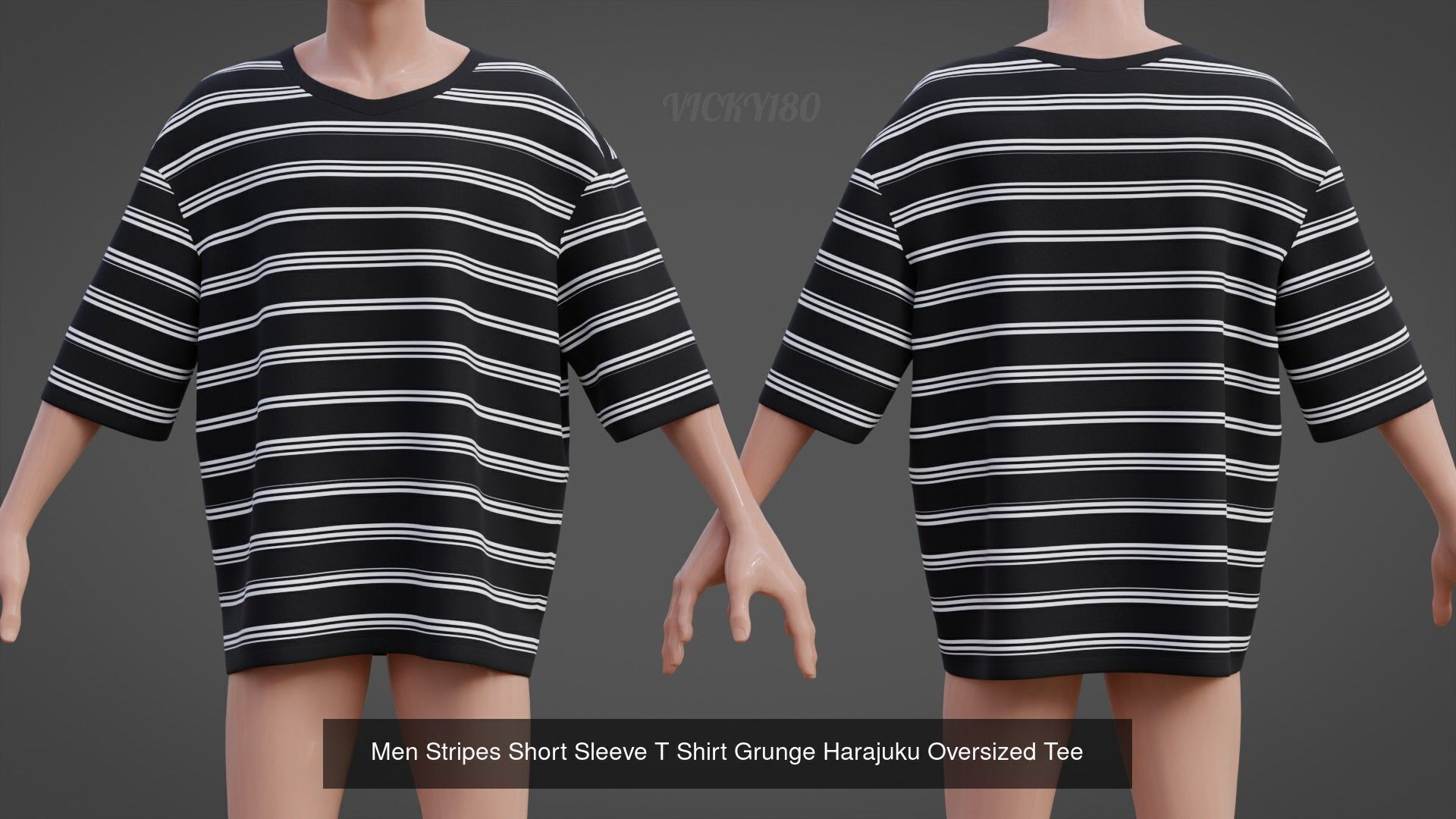 Unisex Striped Shirt Collection Harajuku T-shirt Goth Sweatshirt _27