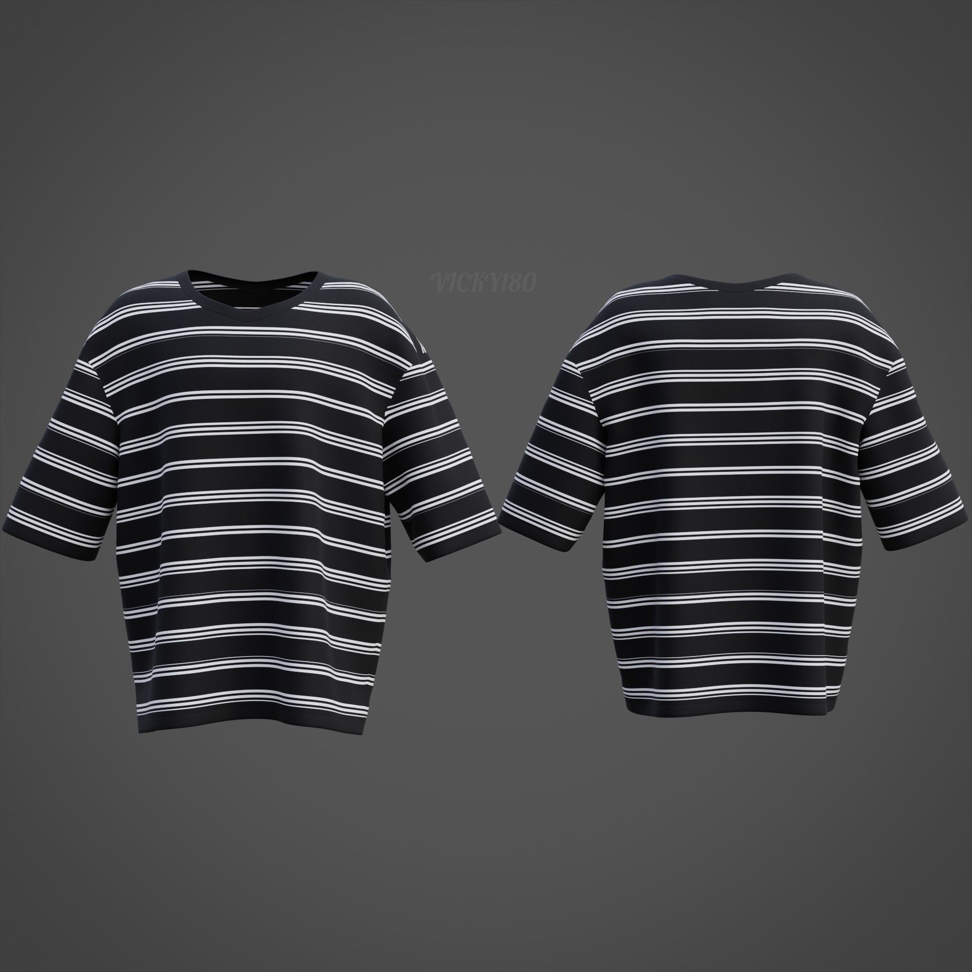 Unisex Striped Shirt Collection Harajuku T-shirt Goth Sweatshirt _29