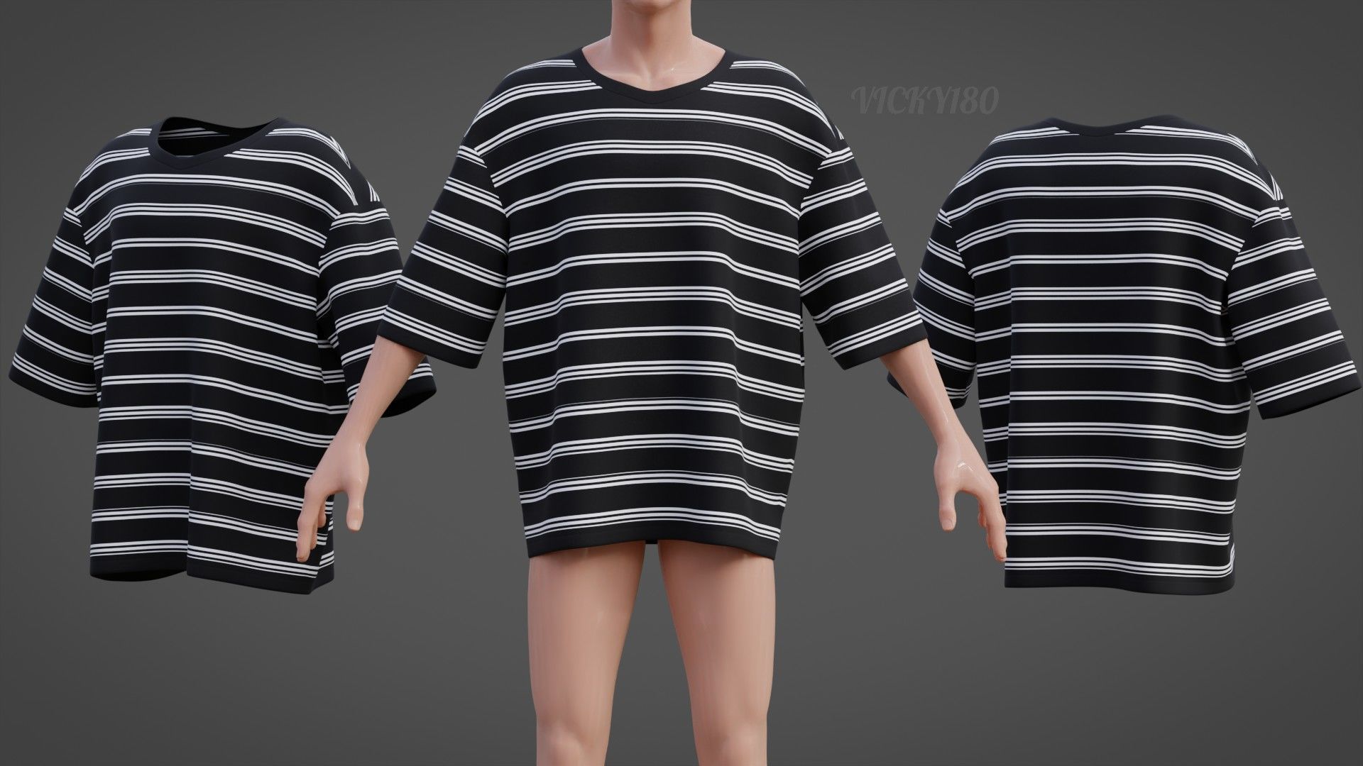 Unisex Striped Shirt Collection Harajuku T-shirt Goth Sweatshirt _28