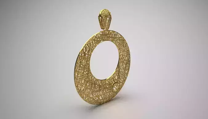 Circle model wicker pendant gp0248 3D print model