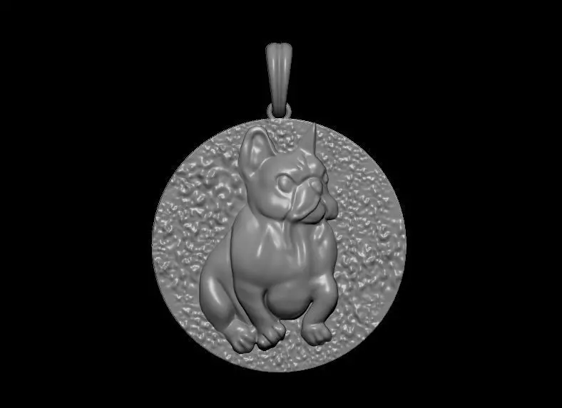 Dog pendant 3D print model_0