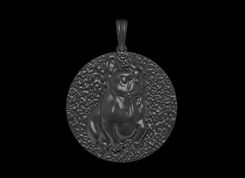 Dog pendant 3D print model_5
