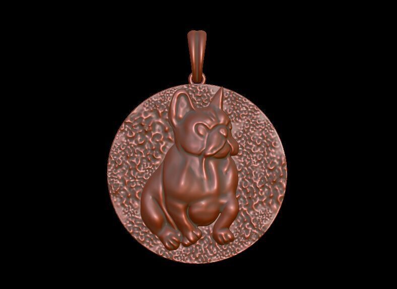 Dog pendant 3D print model_1