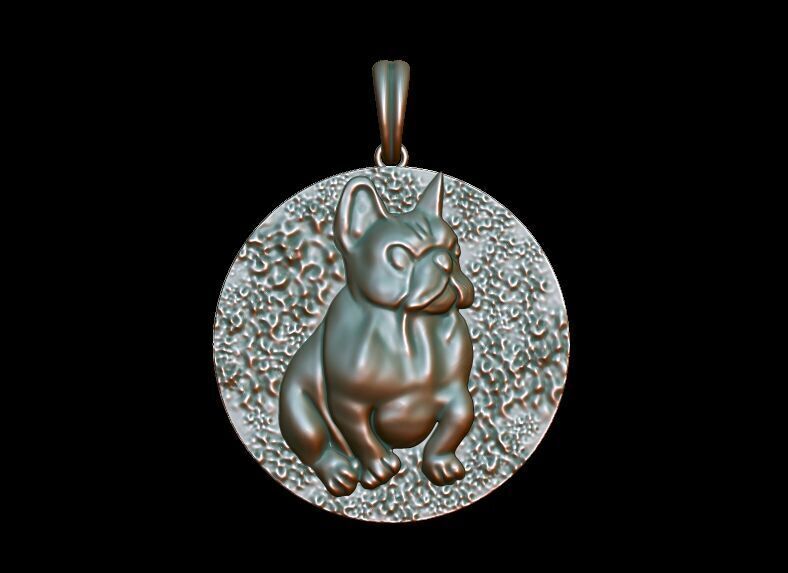 Dog pendant 3D print model_6