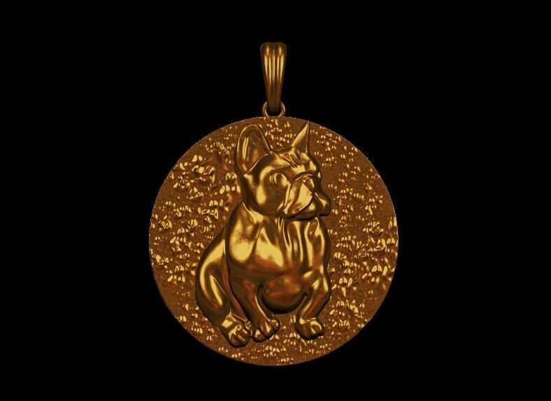 Dog pendant 3D print model_7