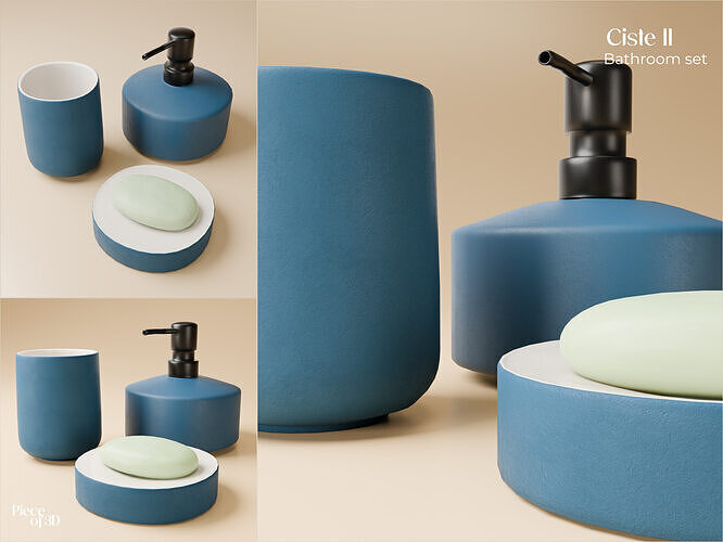 CISTE II - Bathroom set - ALINEA - 3 pieces Free 3D model