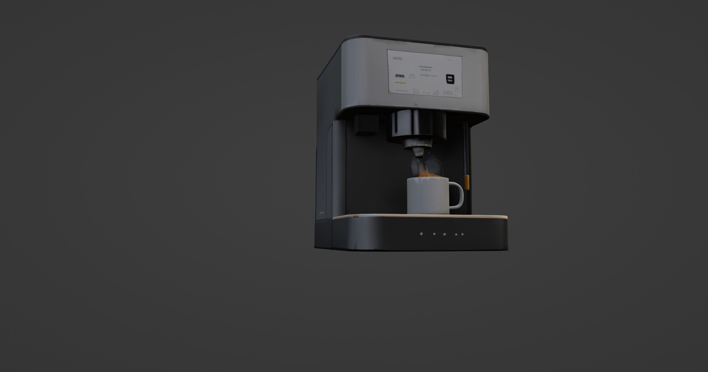 Modern Minimalist Coffee Machine 3D Model 3D model_7