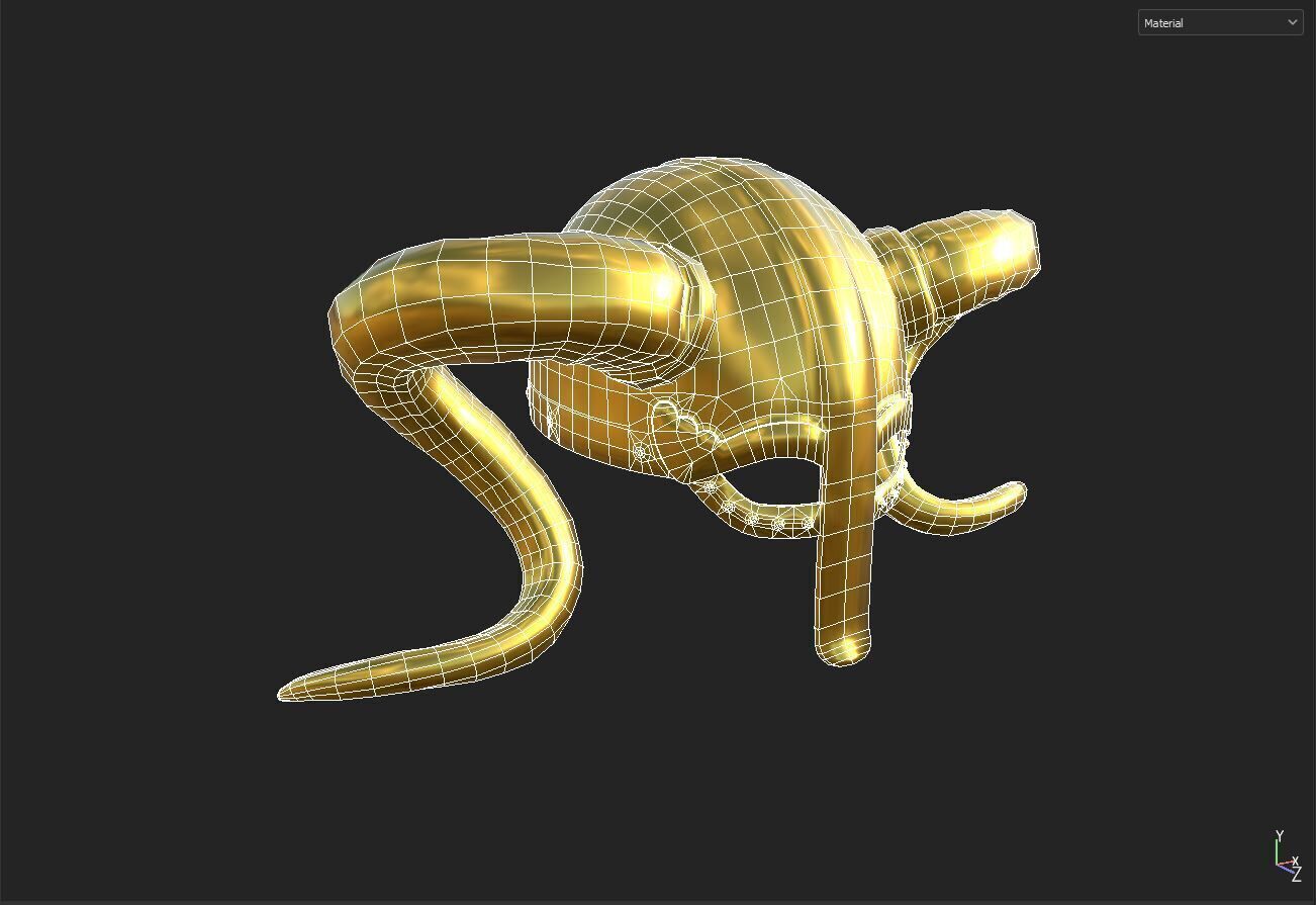 Helmet Low-poly 3D model_6