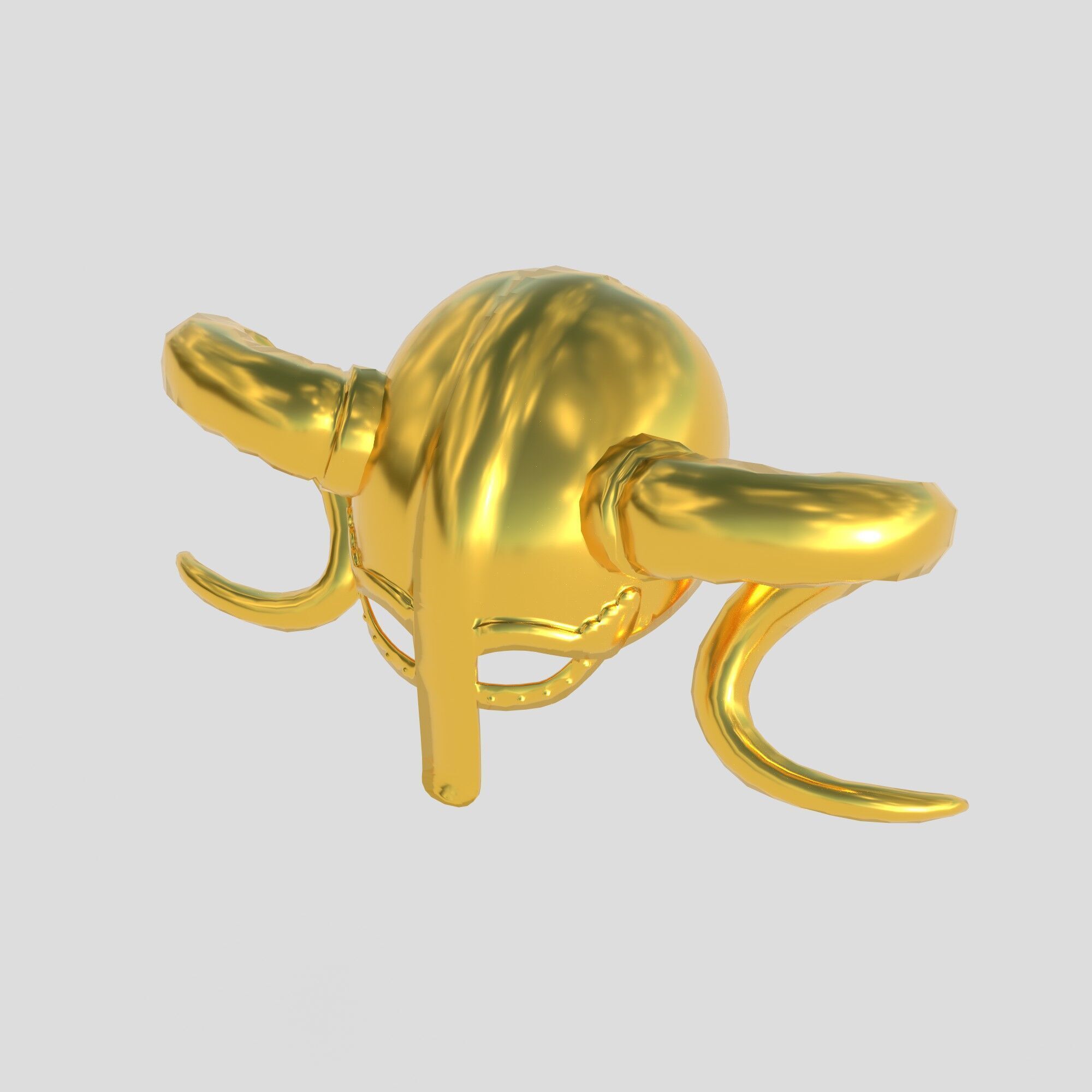 Helmet Low-poly 3D model_2