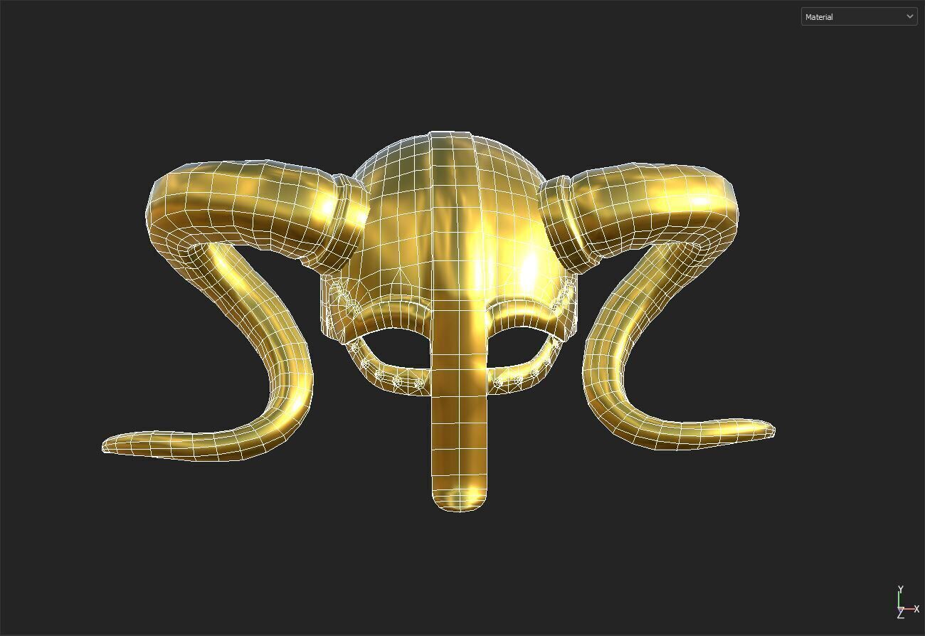 Helmet Low-poly 3D model_8