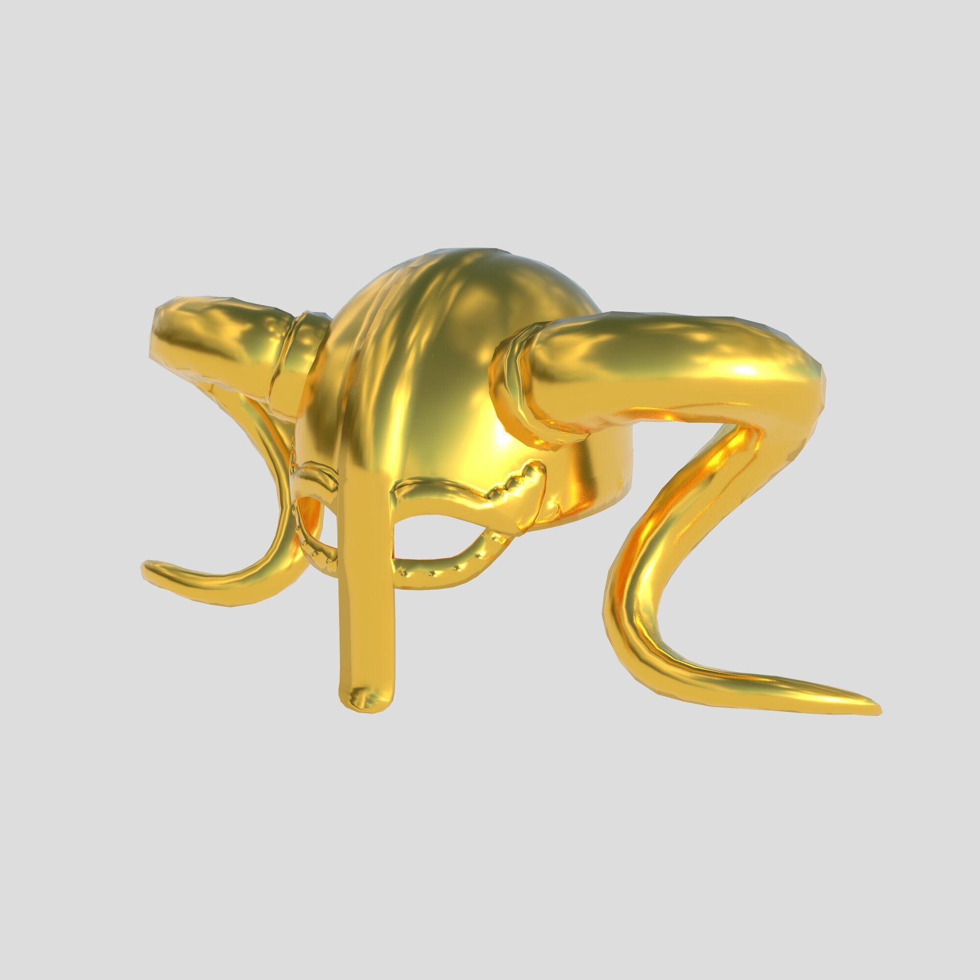 Helmet Low-poly 3D model_1