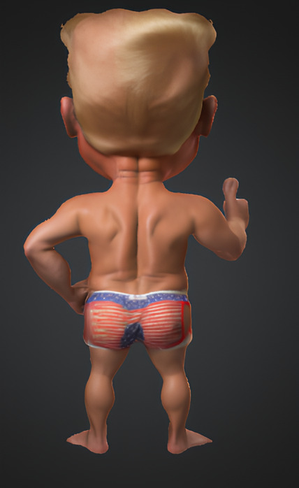 Donald Trump in Swimsuit 3D model_1