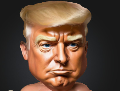 Donald Trump in Swimsuit 3D model_4