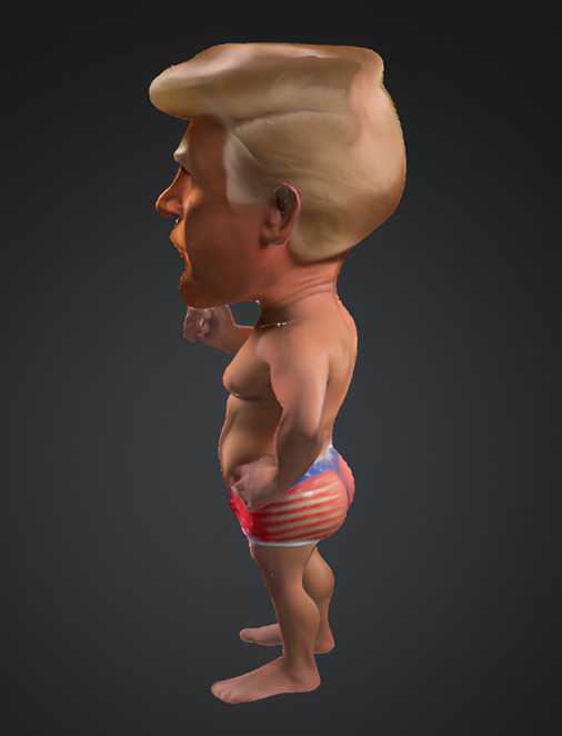 Donald Trump in Swimsuit 3D model_2