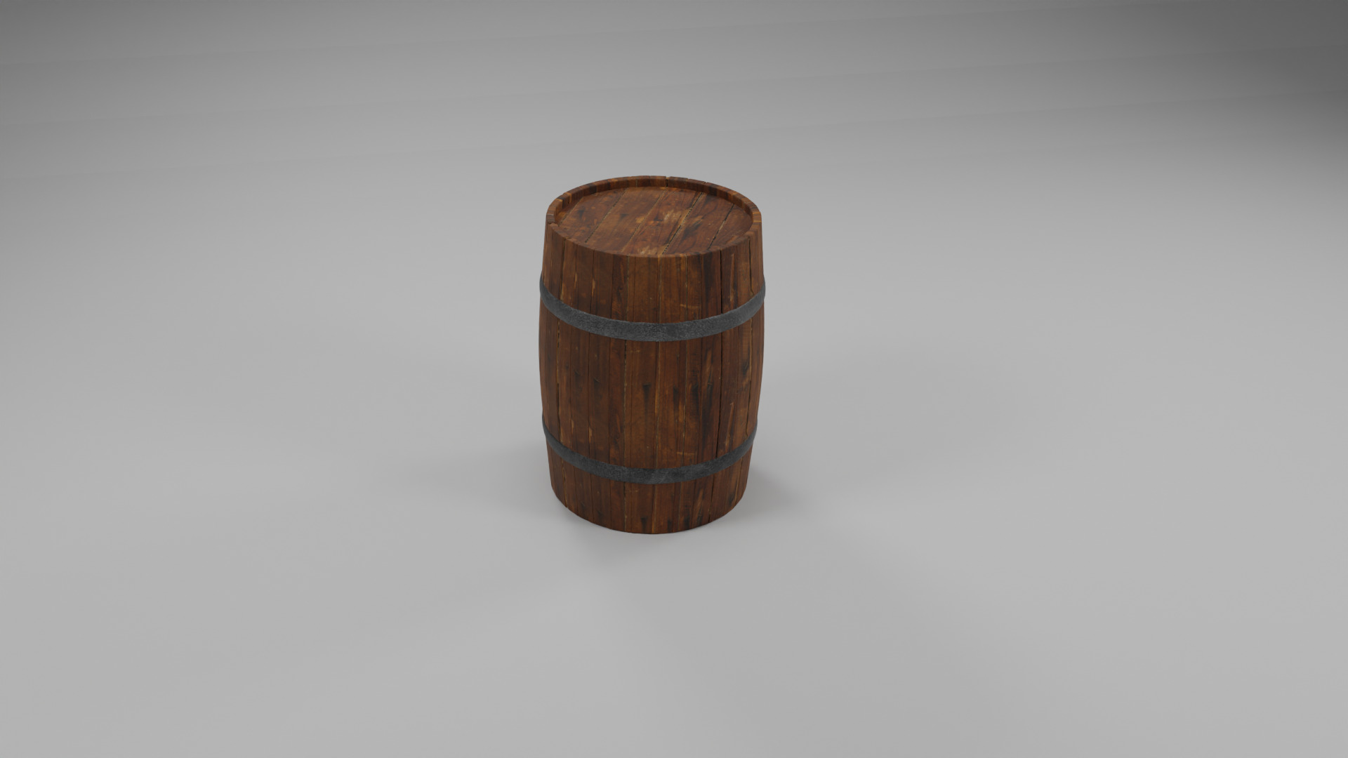 wooden barrel  High-poly 3D model 3D model_1