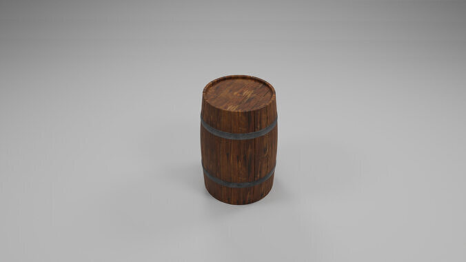 wooden barrel  High-poly 3D model 3D model