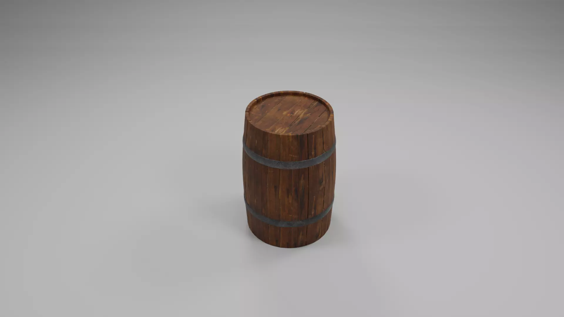 wooden barrel  High-poly 3D model 3D model_0