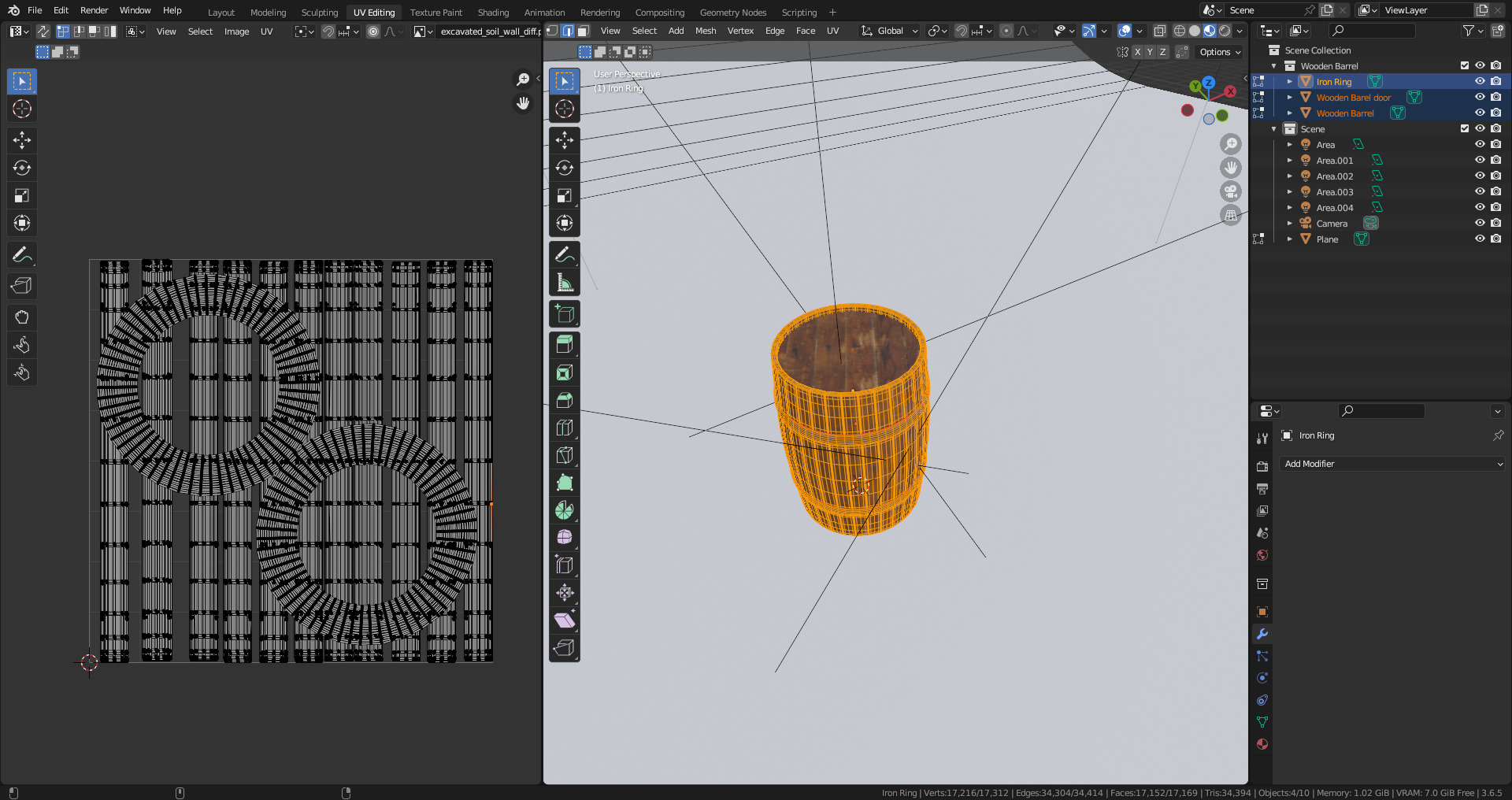 wooden barrel  High-poly 3D model 3D model_3