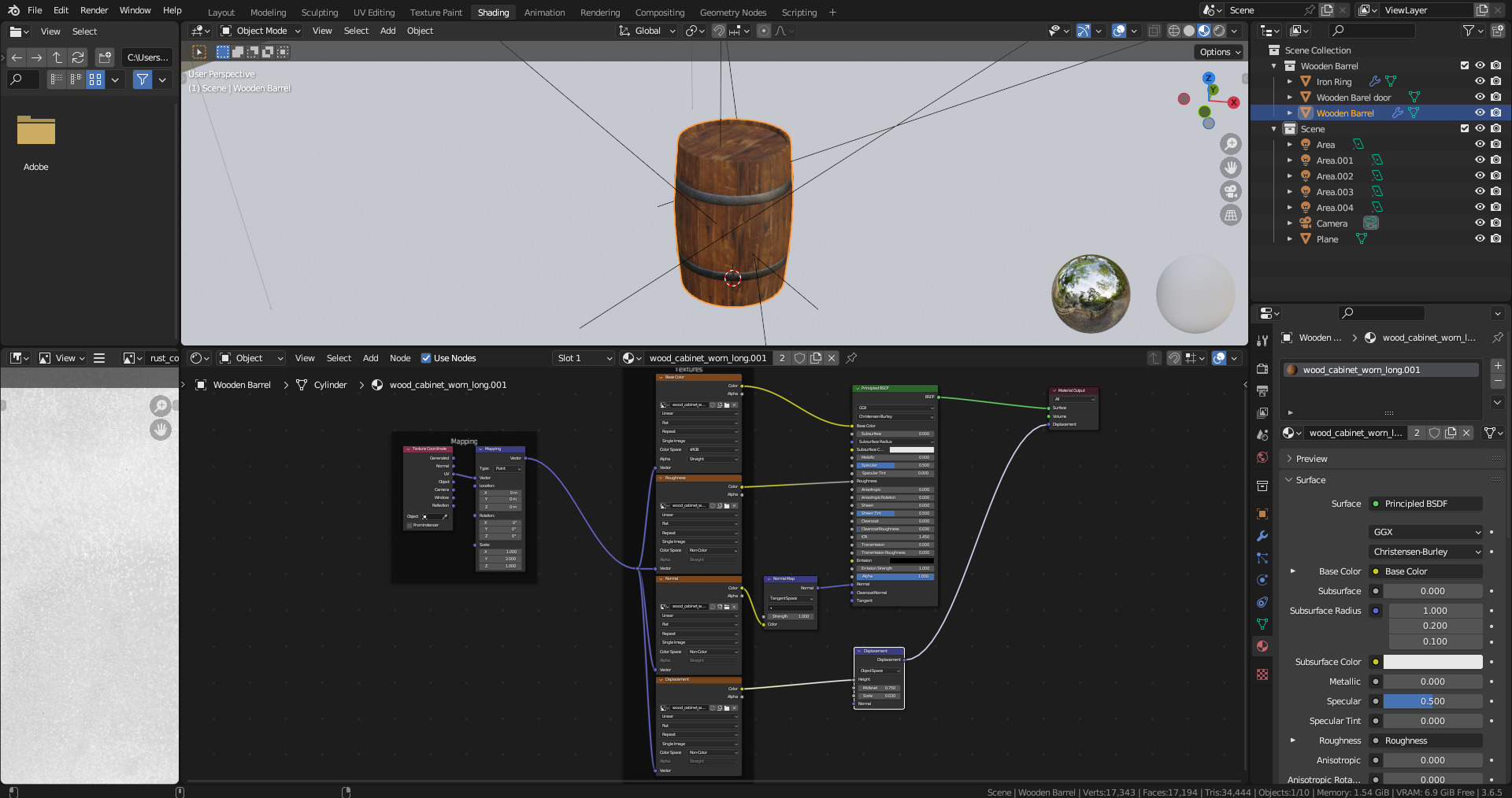 wooden barrel  High-poly 3D model 3D model_2
