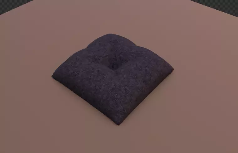 Pillow  3D model Low-poly 3D model_0