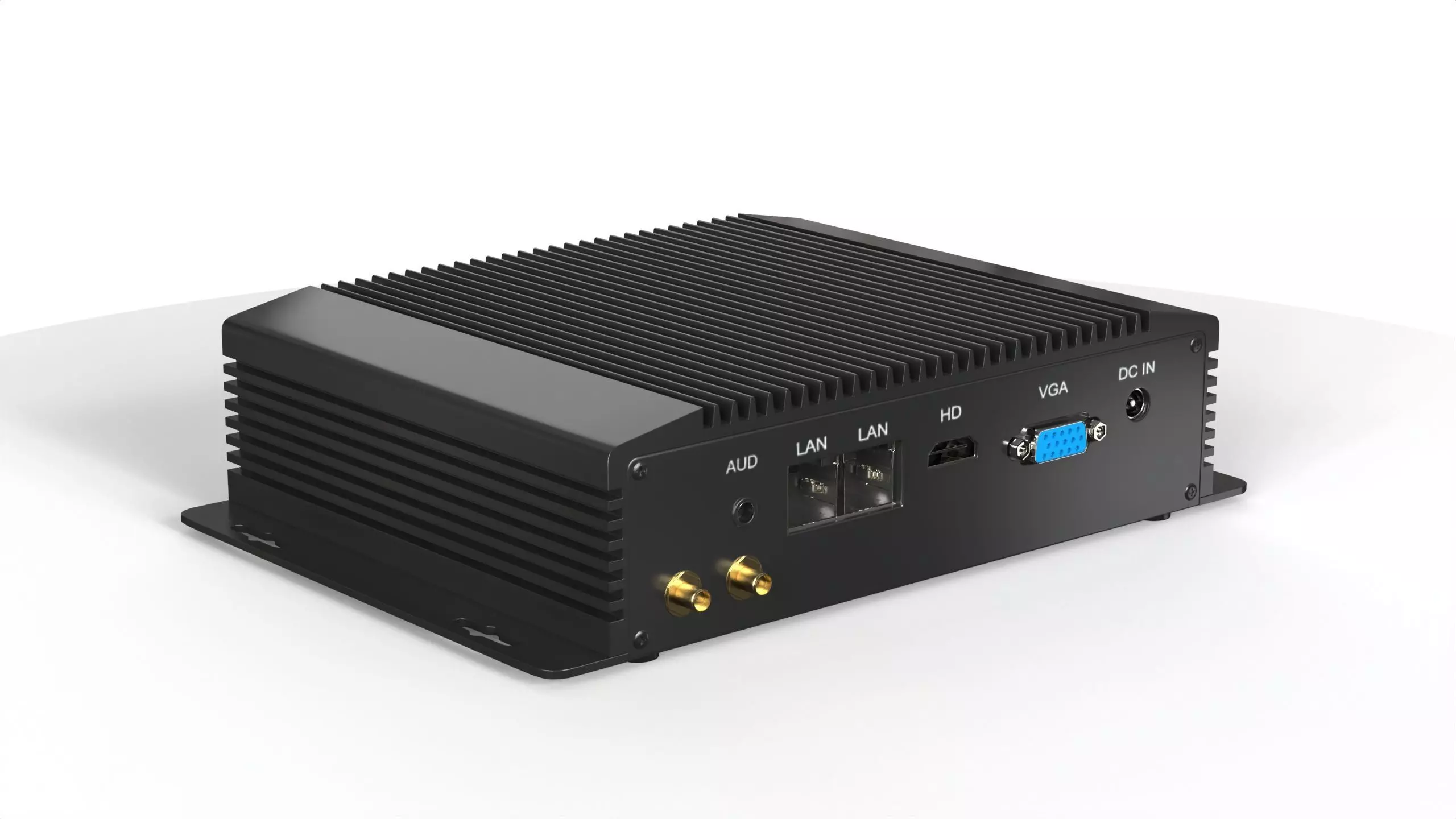 Fanless Industrial Computer  3D model_0