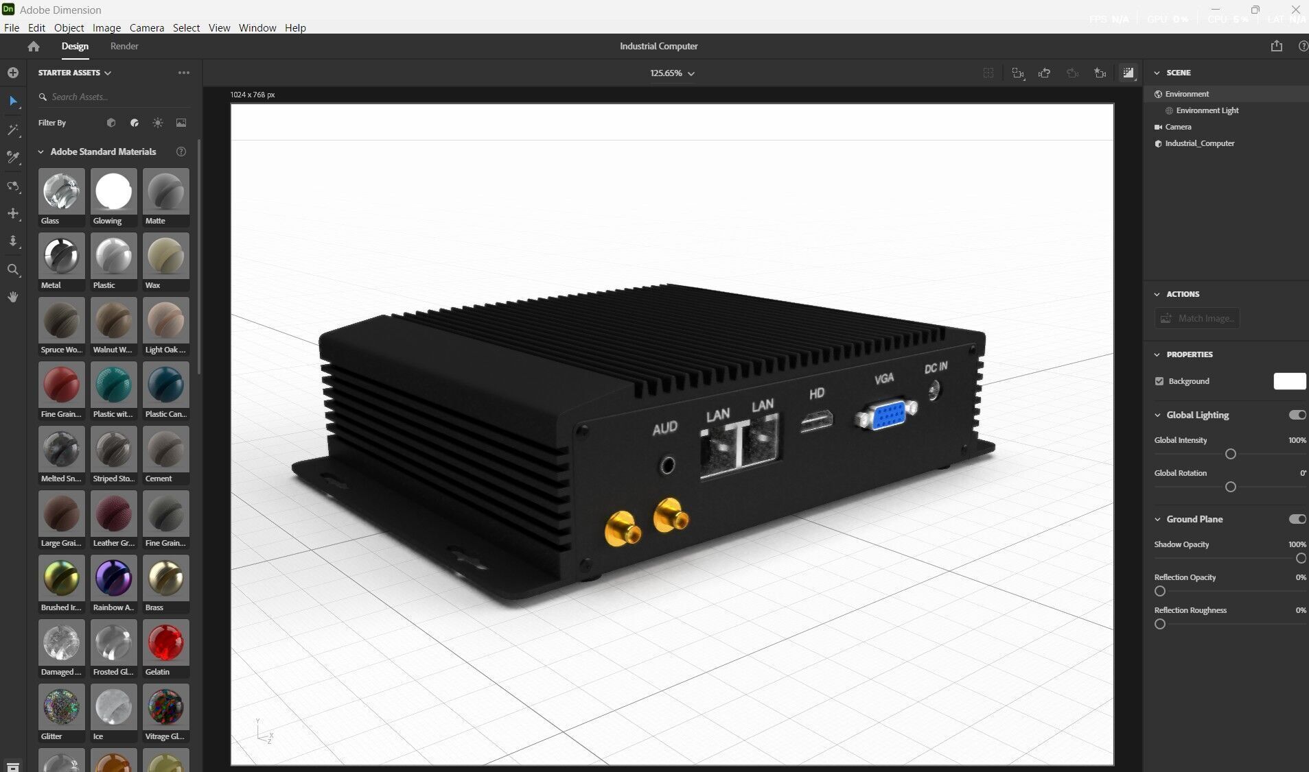 Fanless Industrial Computer  3D model_17