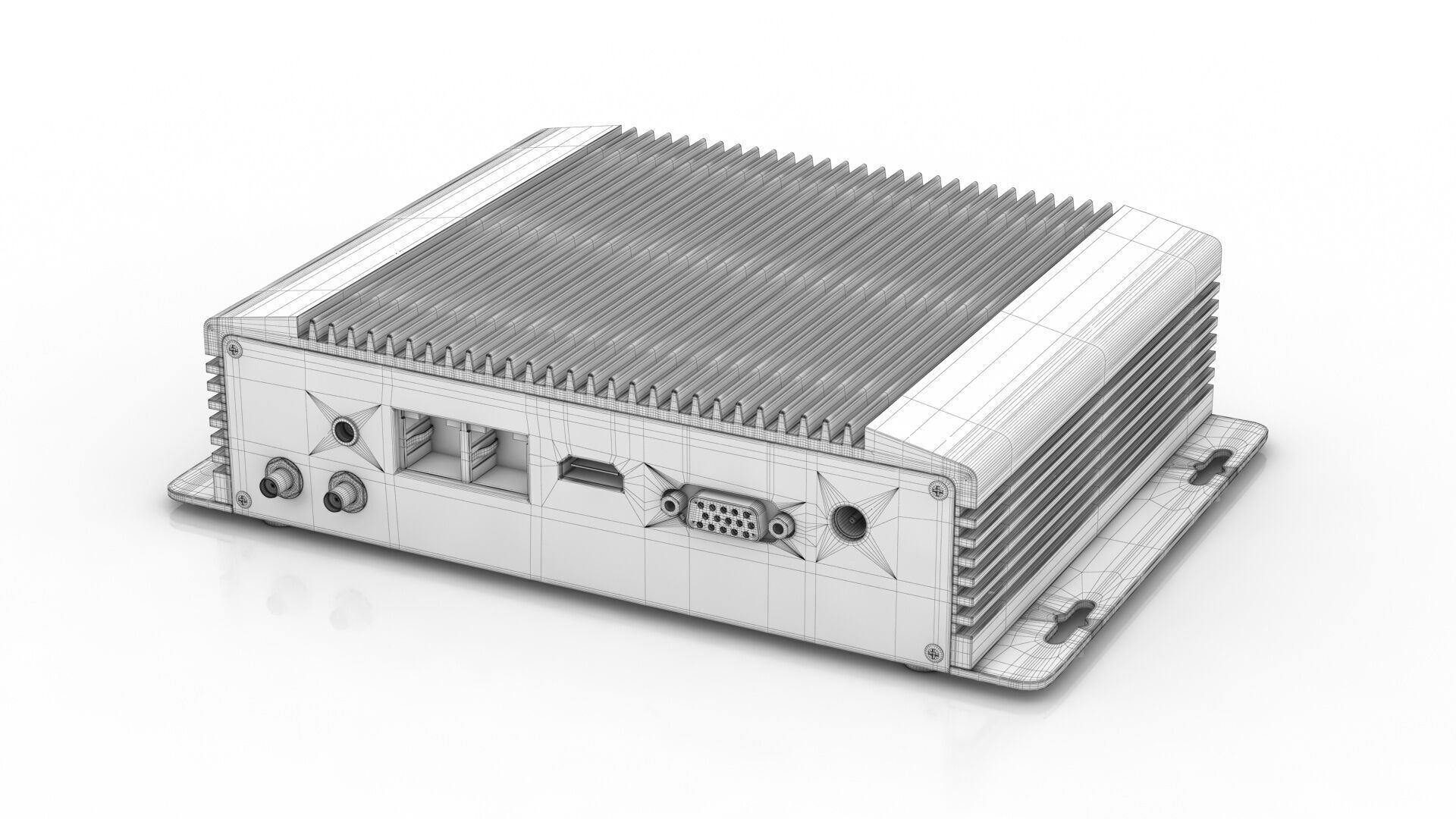 Fanless Industrial Computer  3D model_9