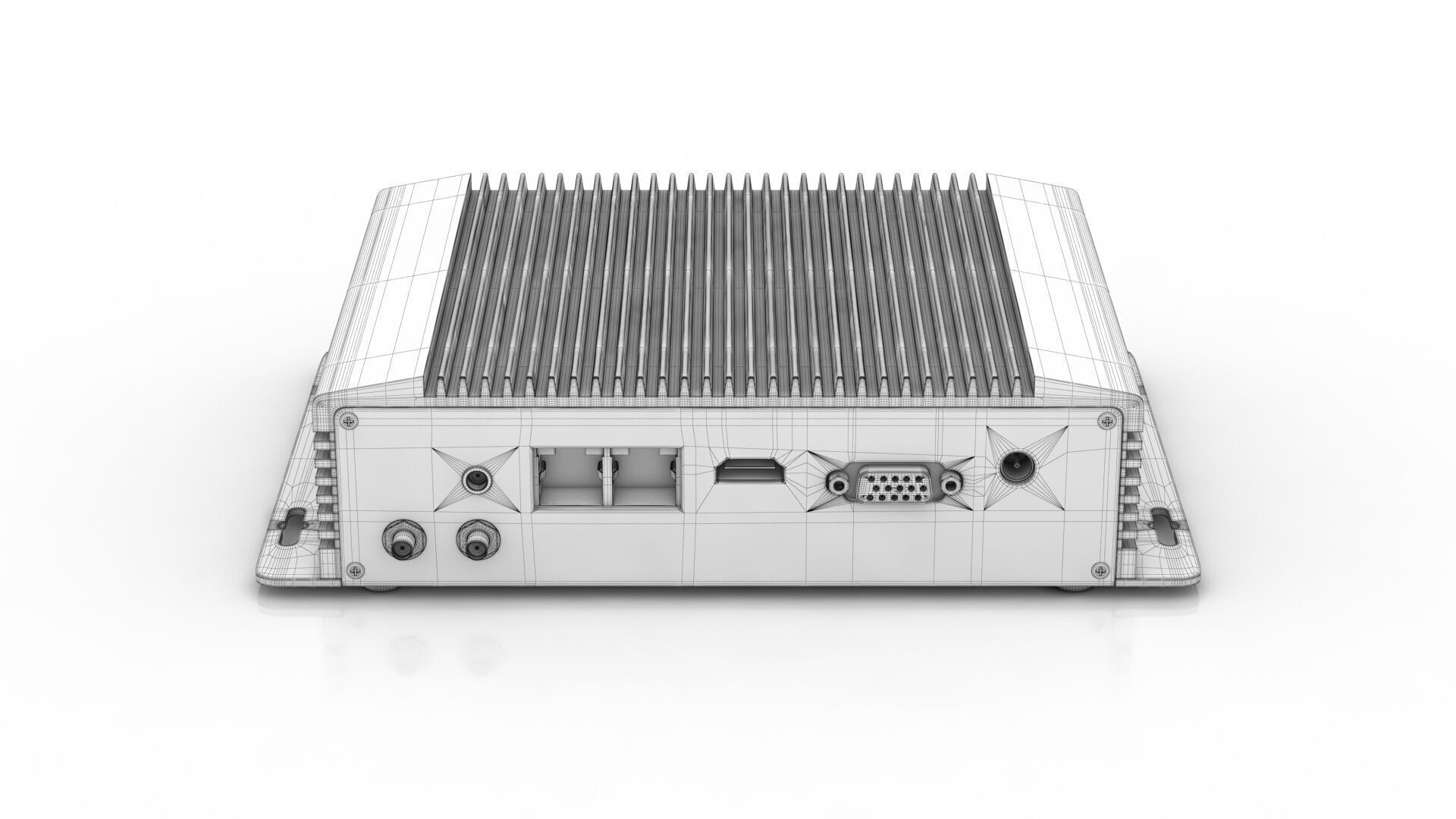 Fanless Industrial Computer  3D model_13