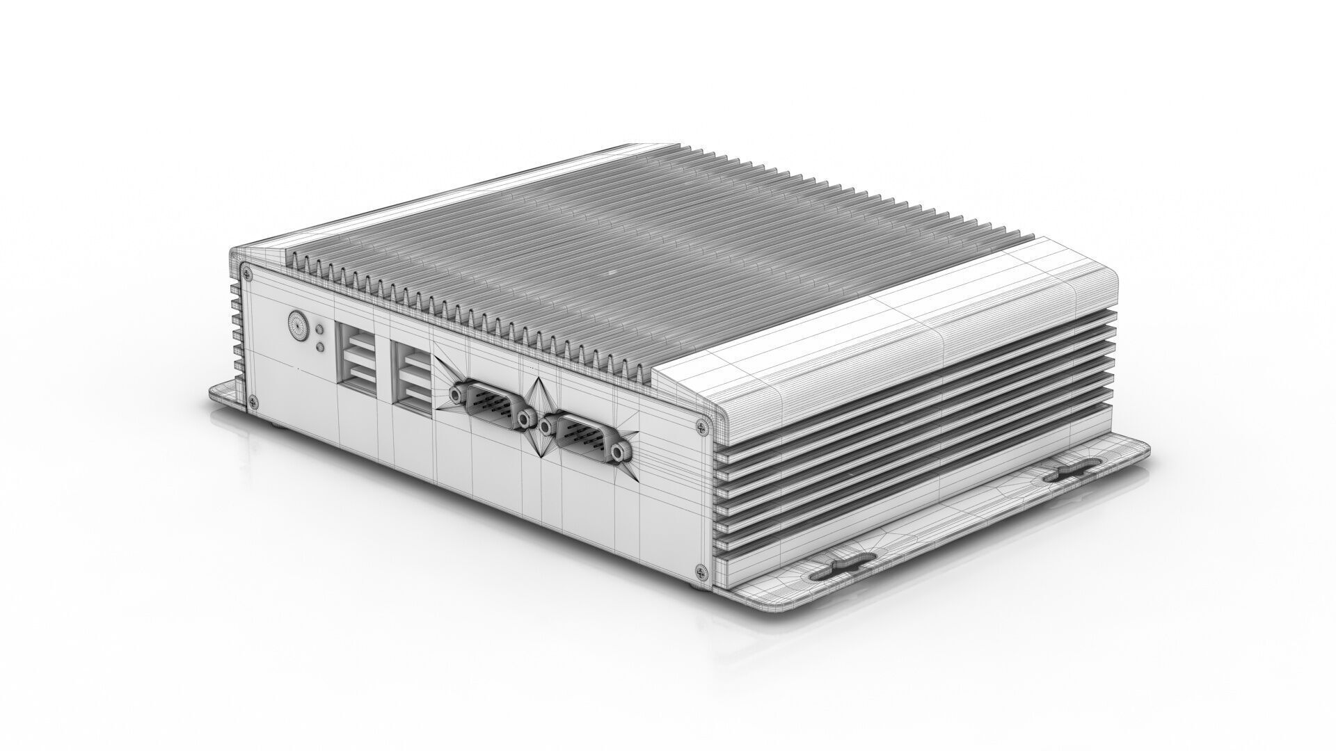 Fanless Industrial Computer  3D model_16