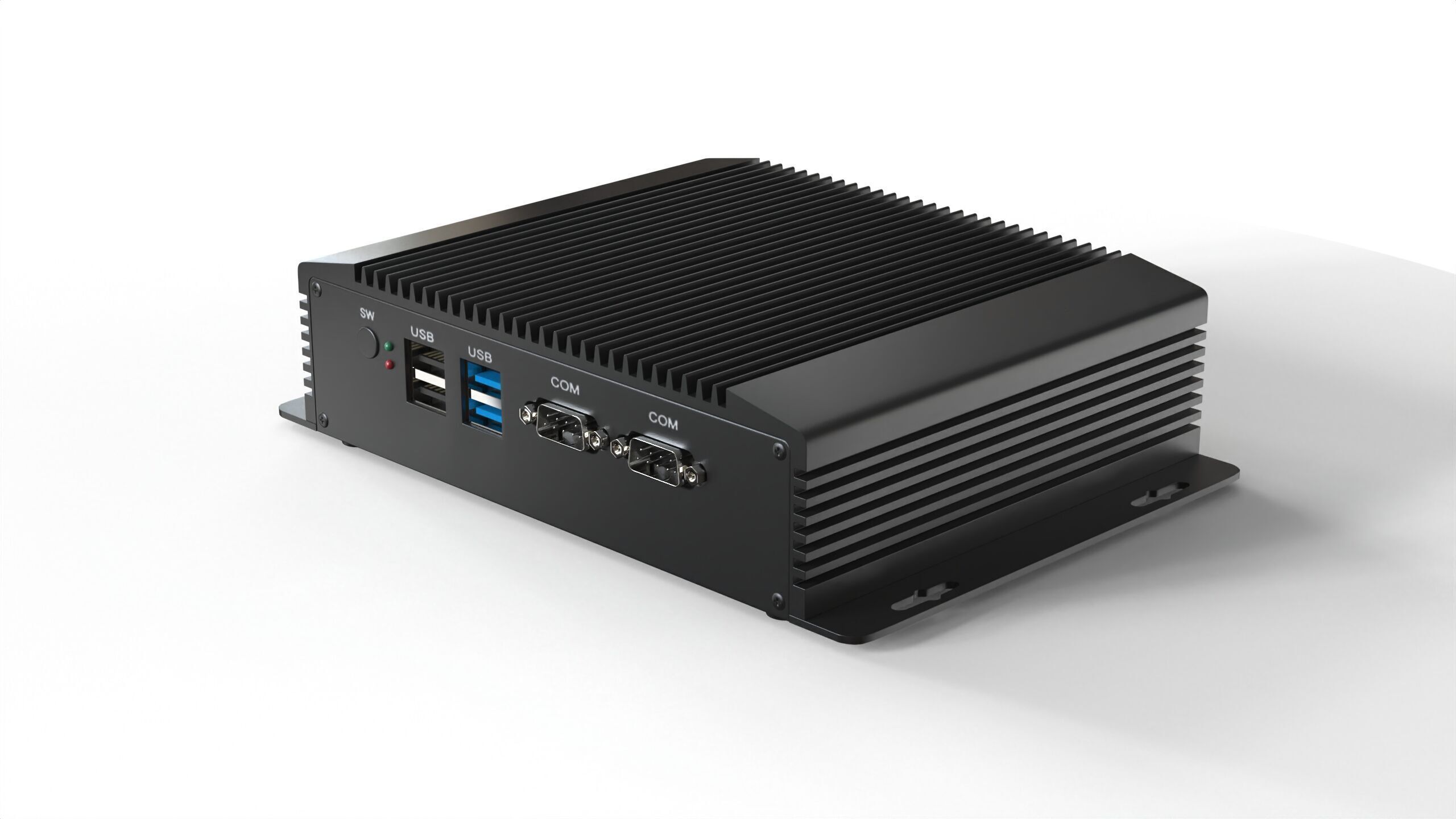 Fanless Industrial Computer  3D model_4