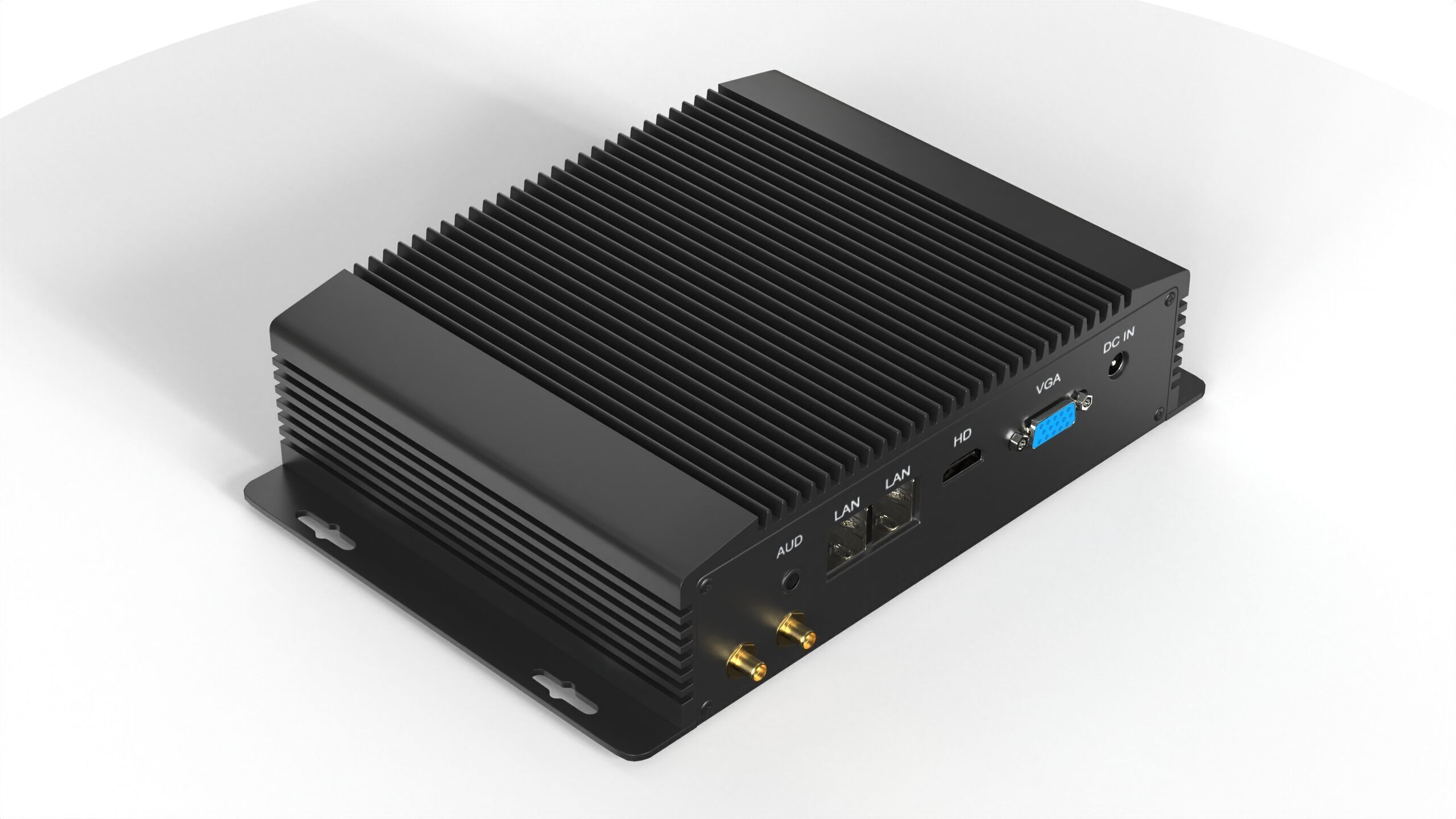 Fanless Industrial Computer  3D model_2