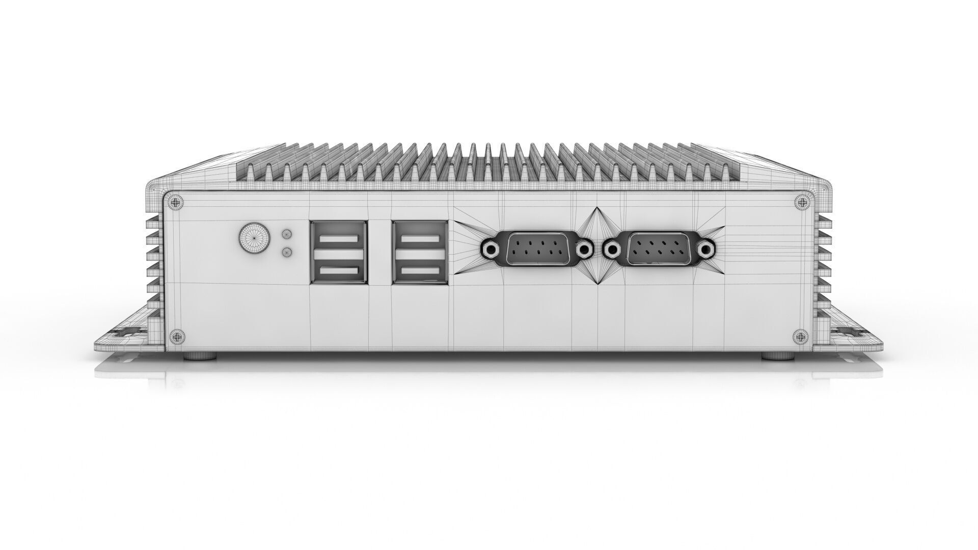Fanless Industrial Computer  3D model_15
