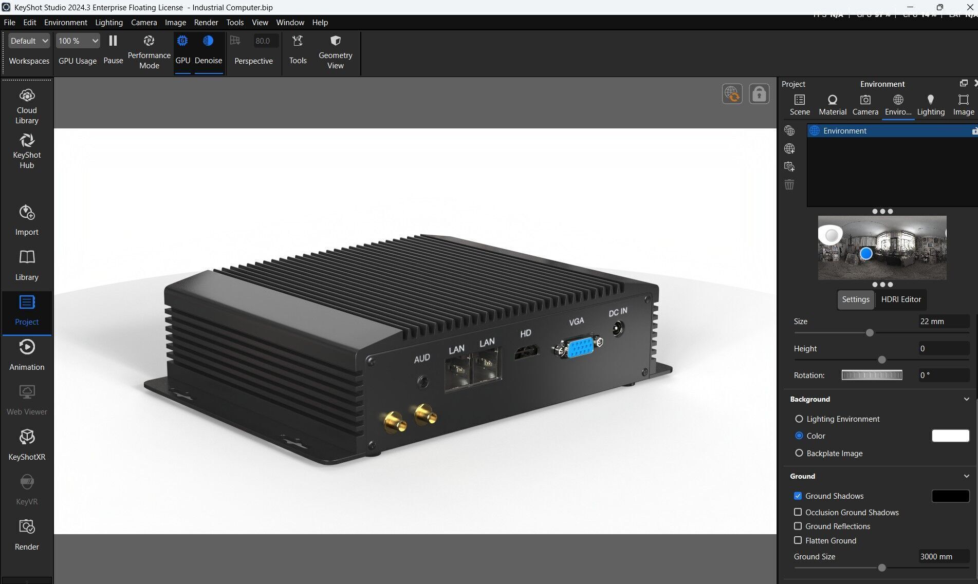 Fanless Industrial Computer  3D model_20