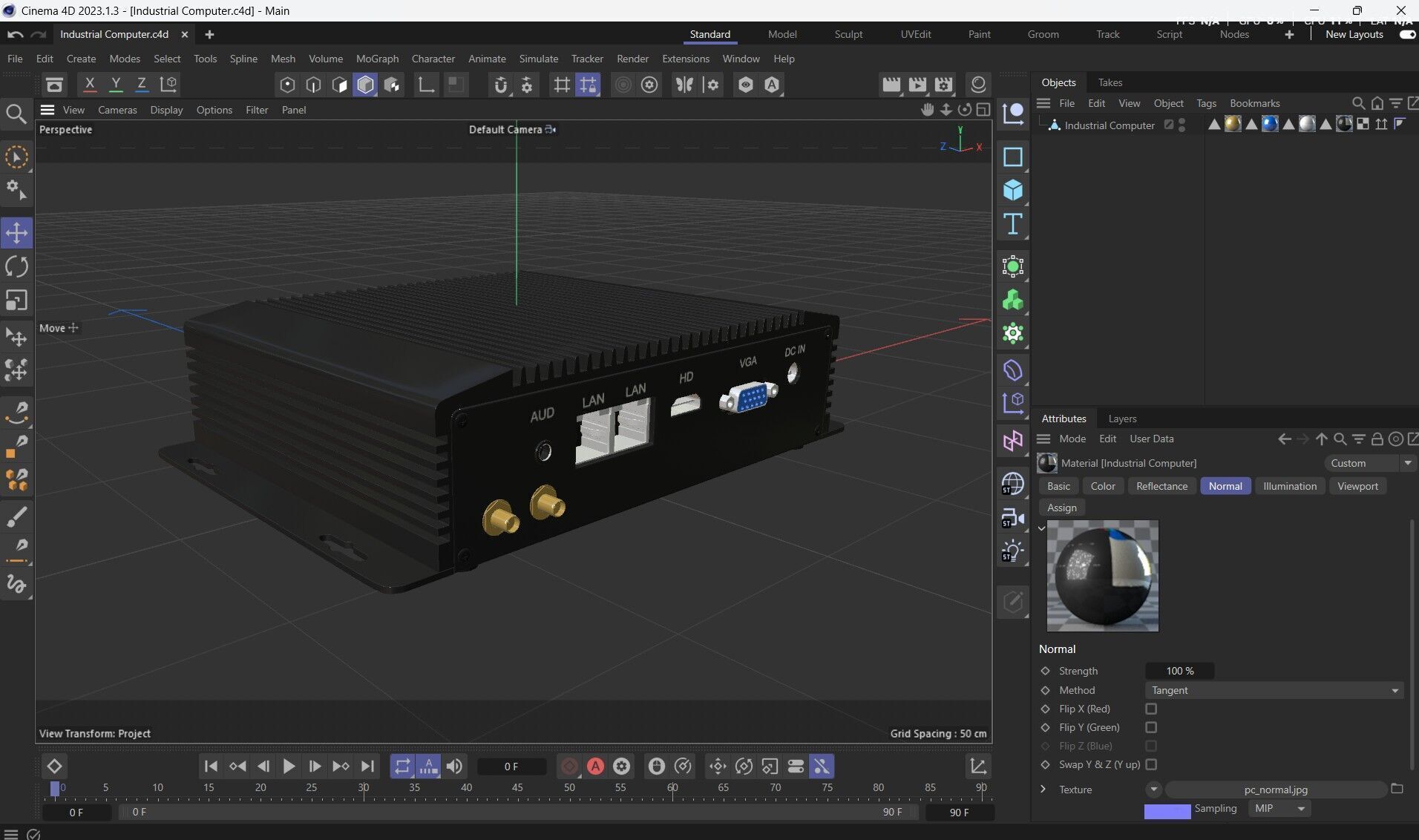 Fanless Industrial Computer  3D model_18